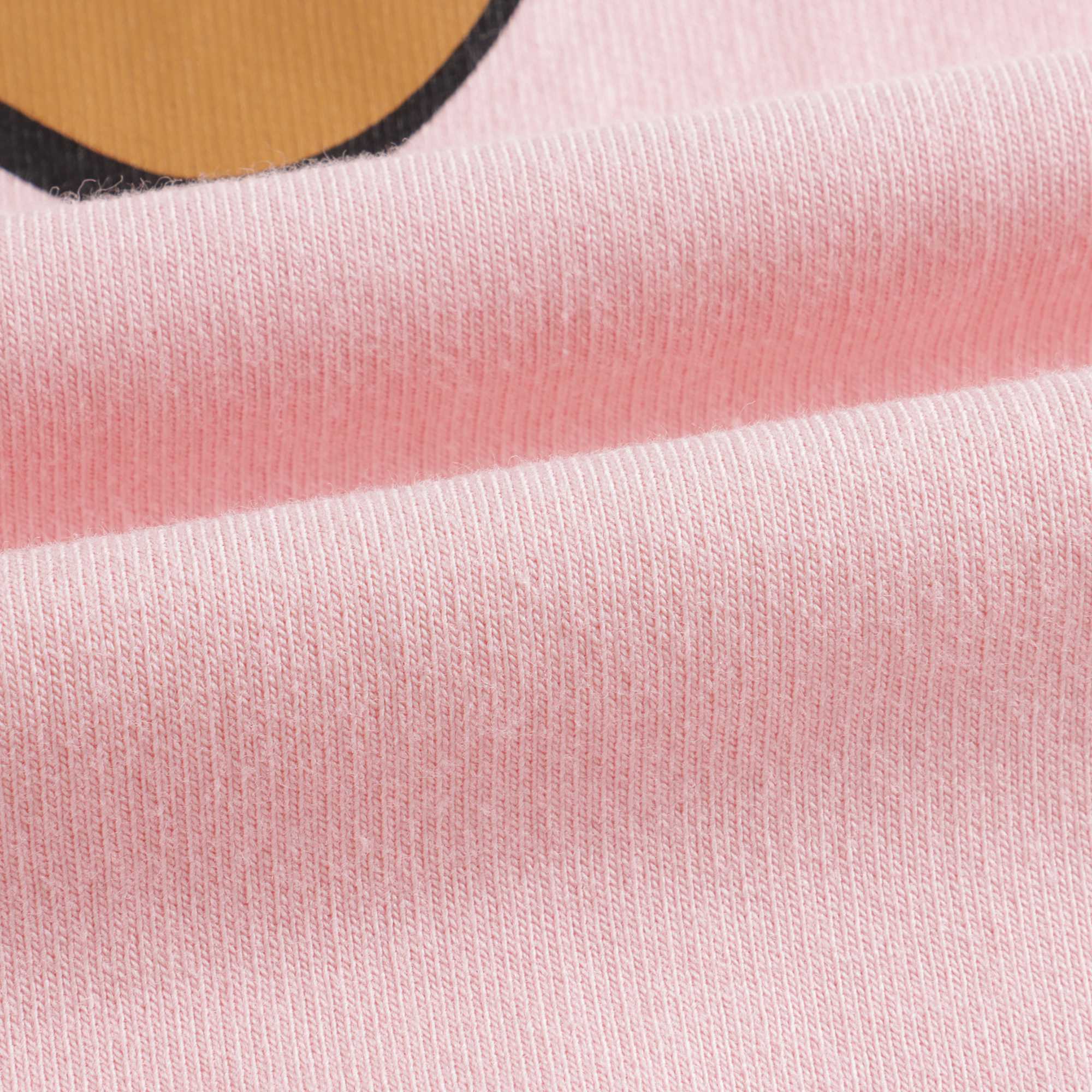 Baby Girls Pink Logo Cotton Babysuit