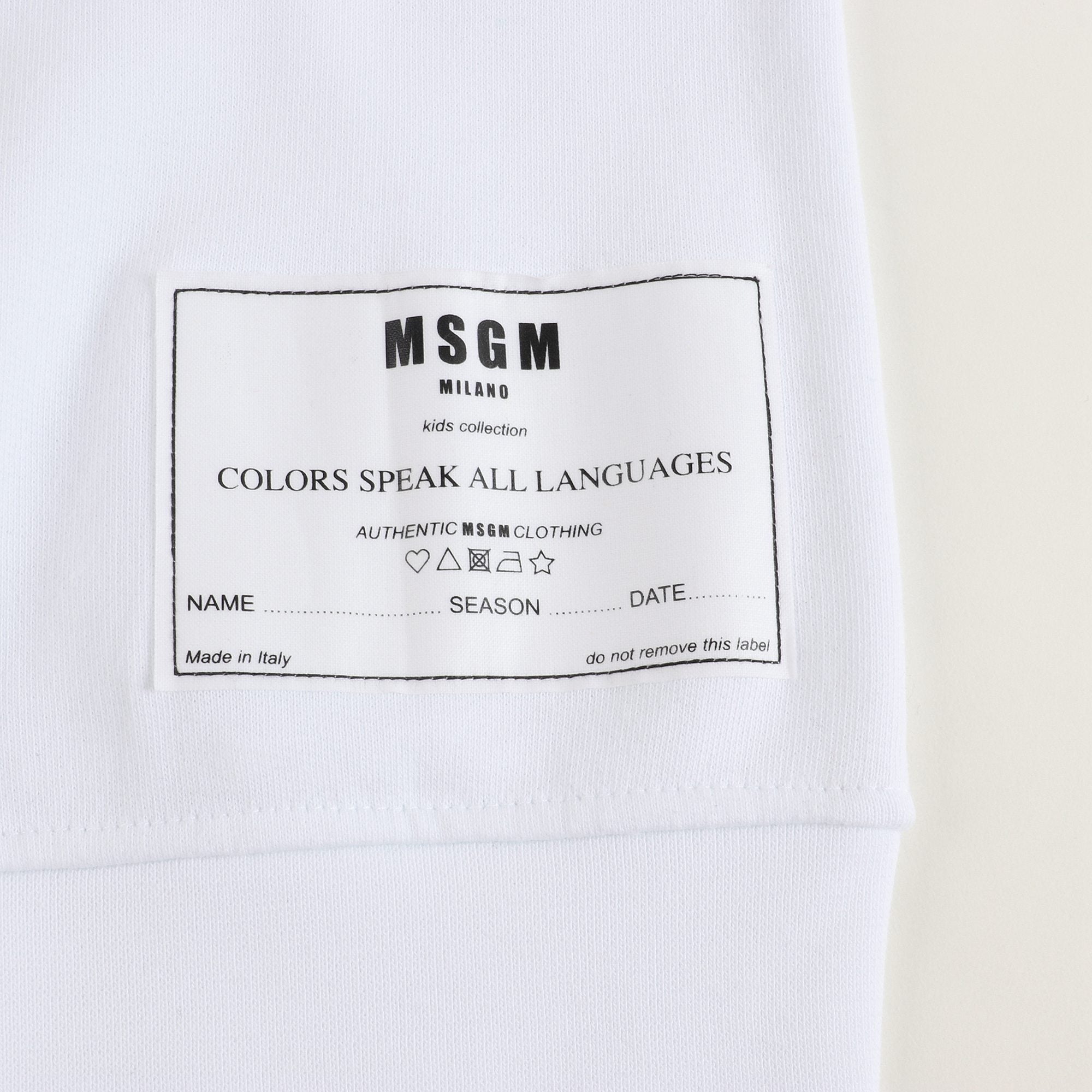 Girls White Hooded Cotton Sweatshirt
