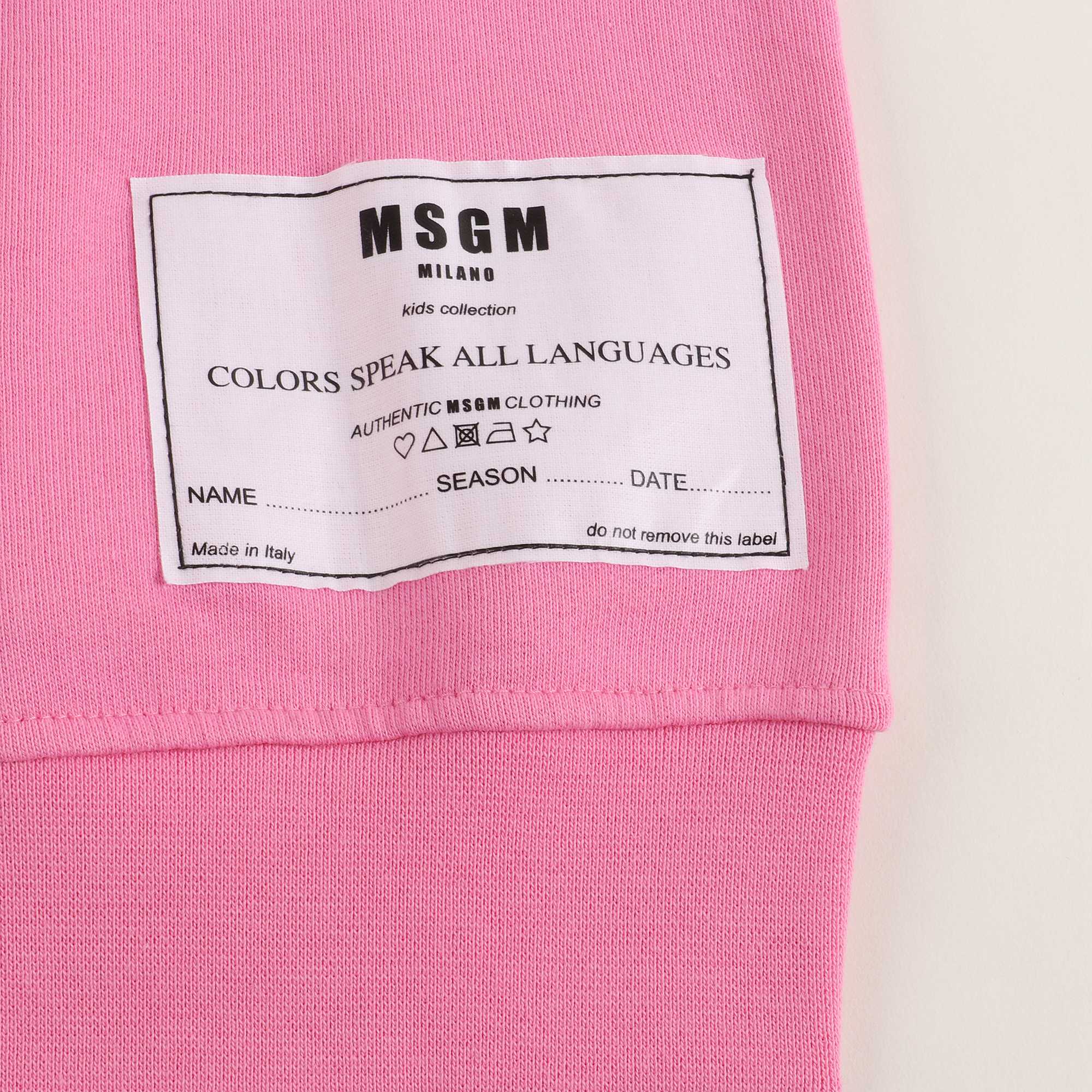 Girls Pink Hooded Cotton Sweatshirt