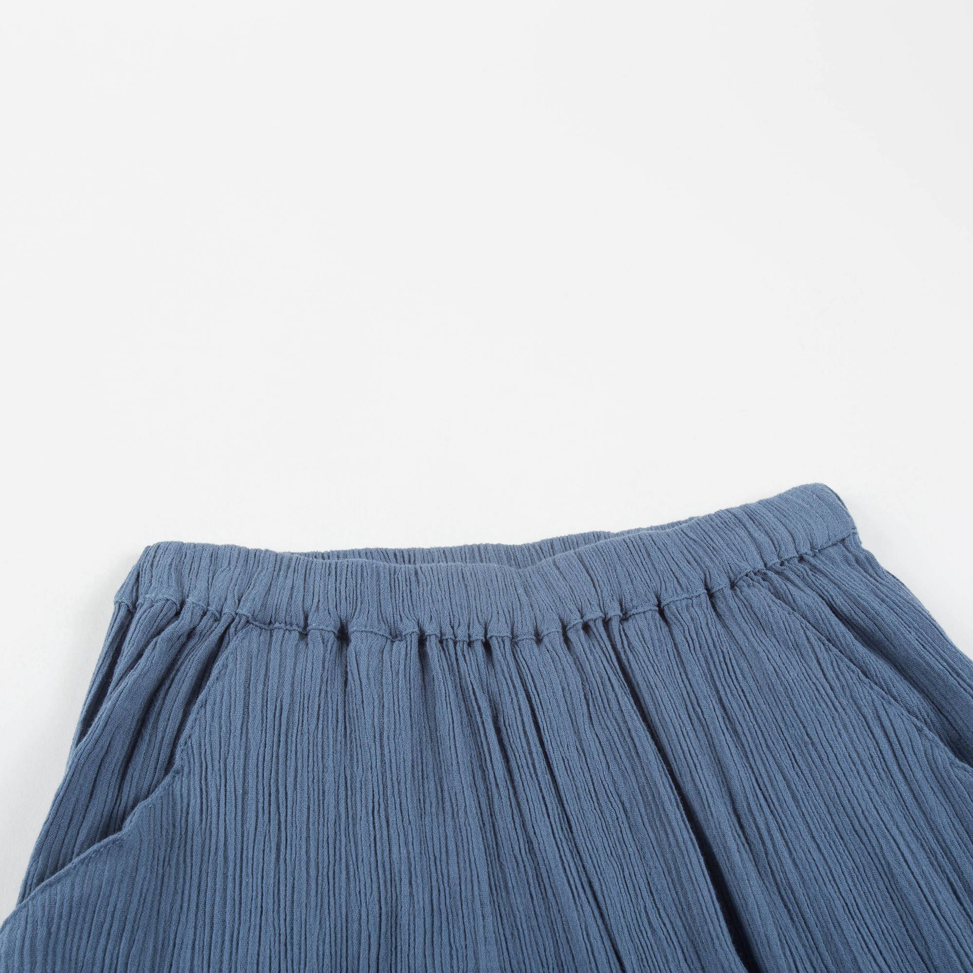 Girls Blue "Cotton Crepe" Trousers