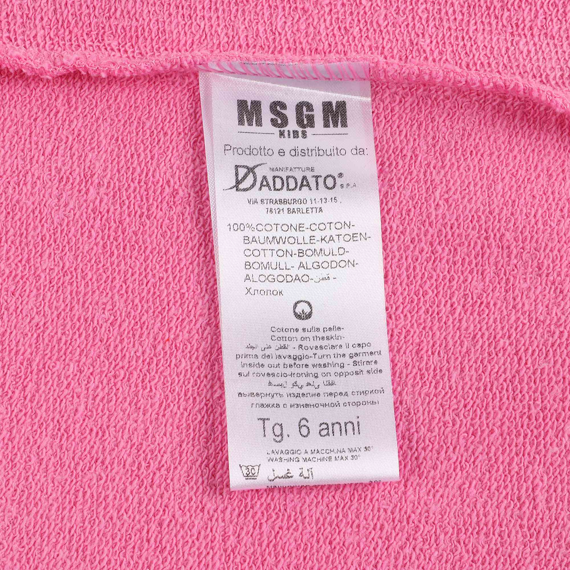 Girls Pink Hooded Cotton Sweatshirt