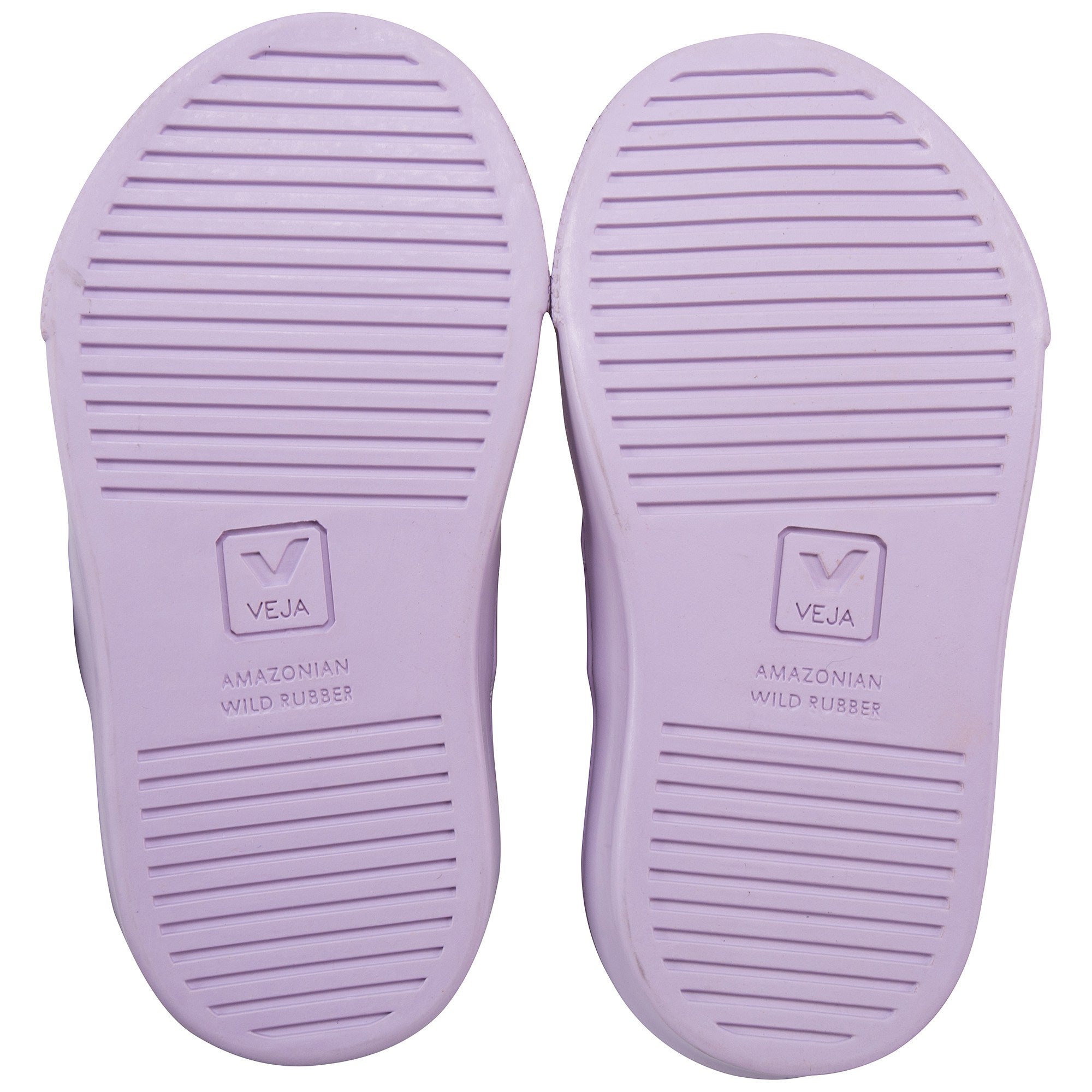 Baby White Leather Velcro With Purple "V" Shoes