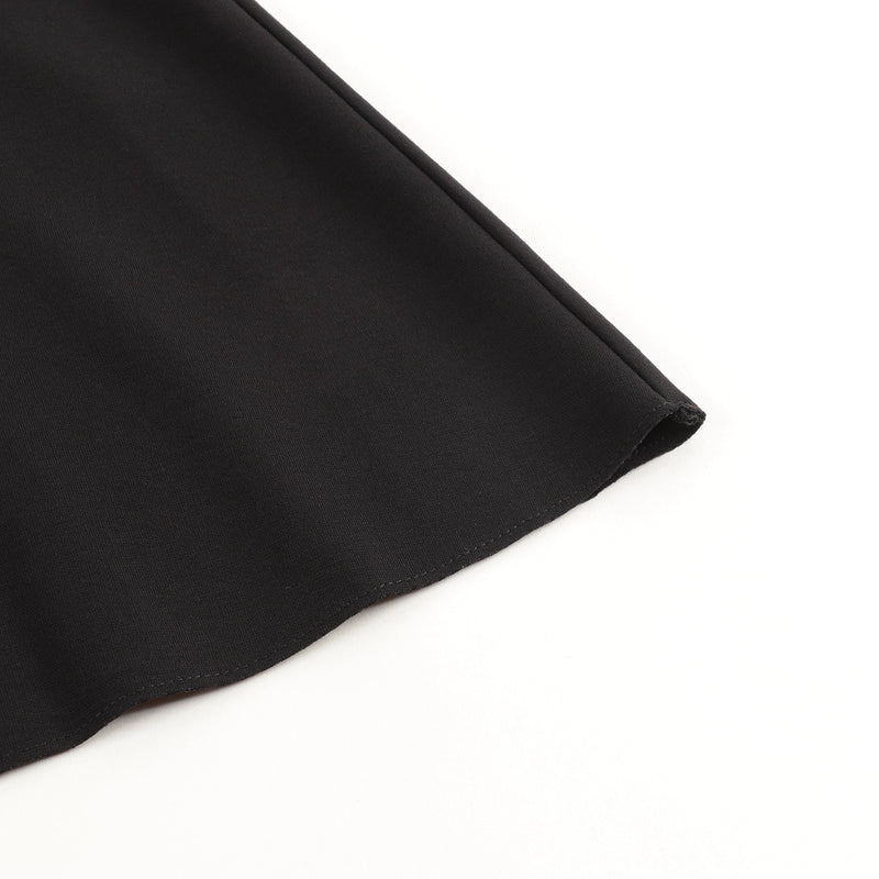 Girls Black V-neck Dress