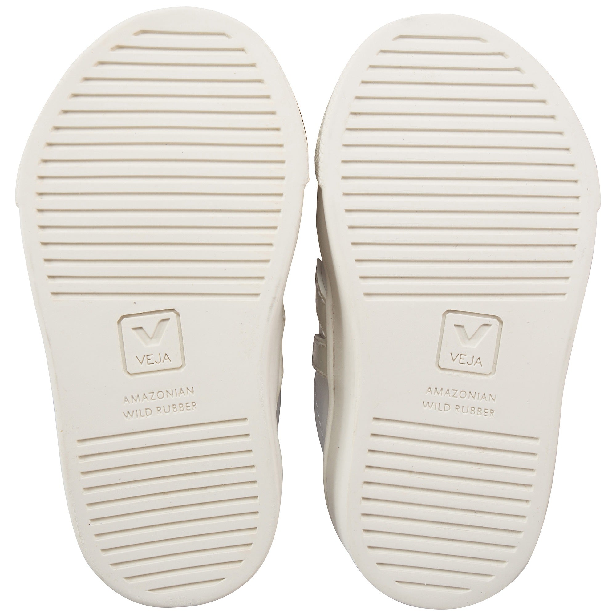 Girls White Leather Velcro With White "V" Shoes