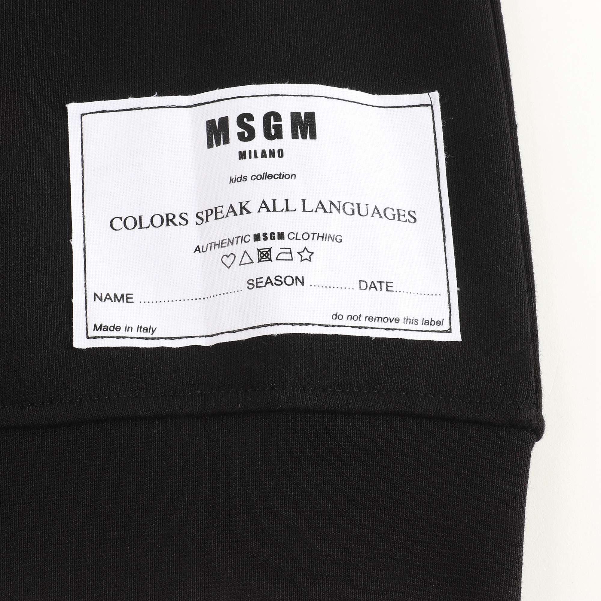 Girls Black Hooded Cotton Sweatshirt