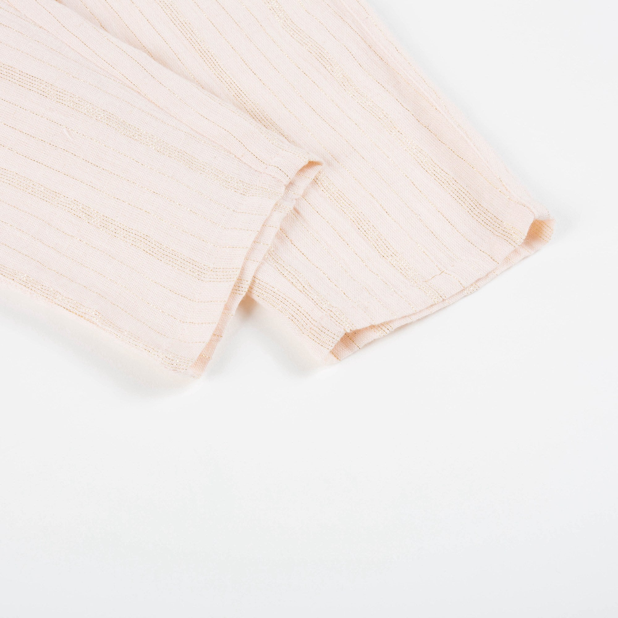 Girls Light Pink "Gold Lurex Stripes" Trousers