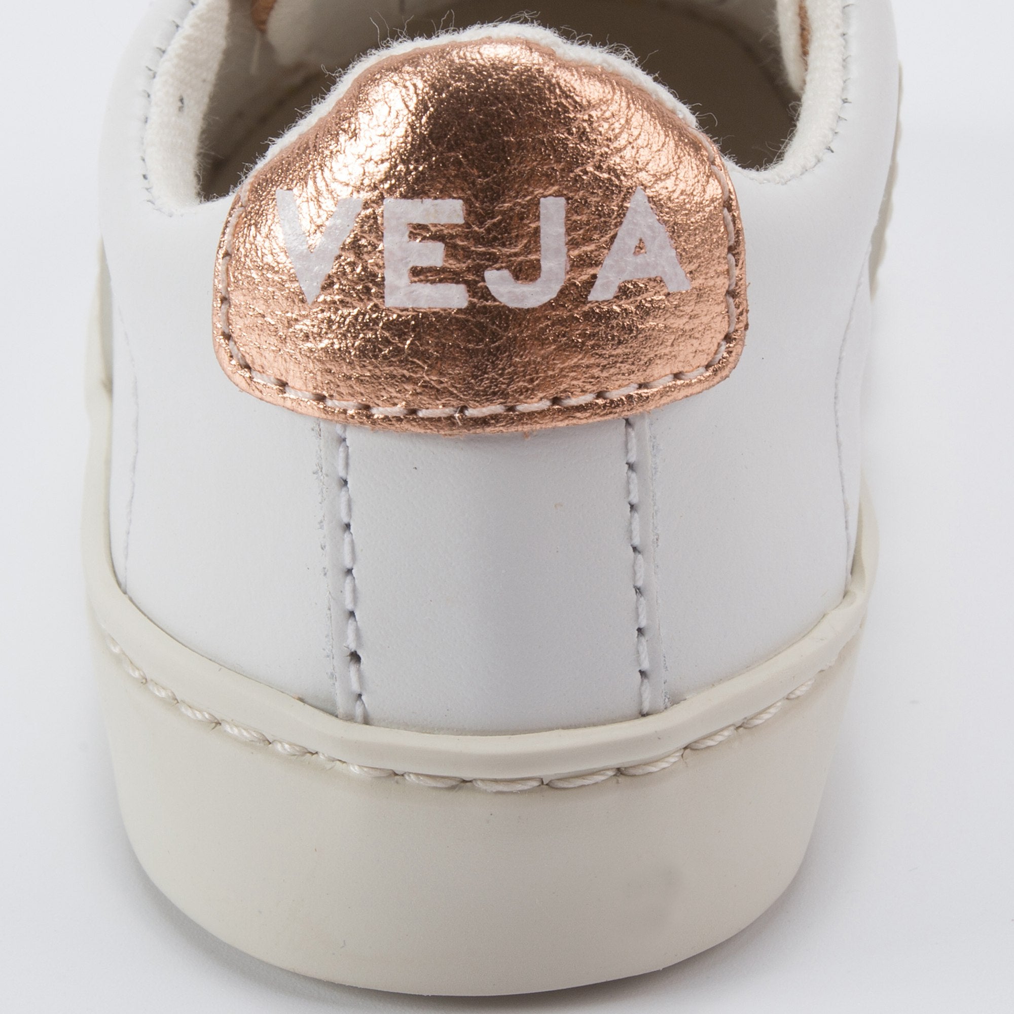 Baby White Leather Velcro With White "V" Shoes