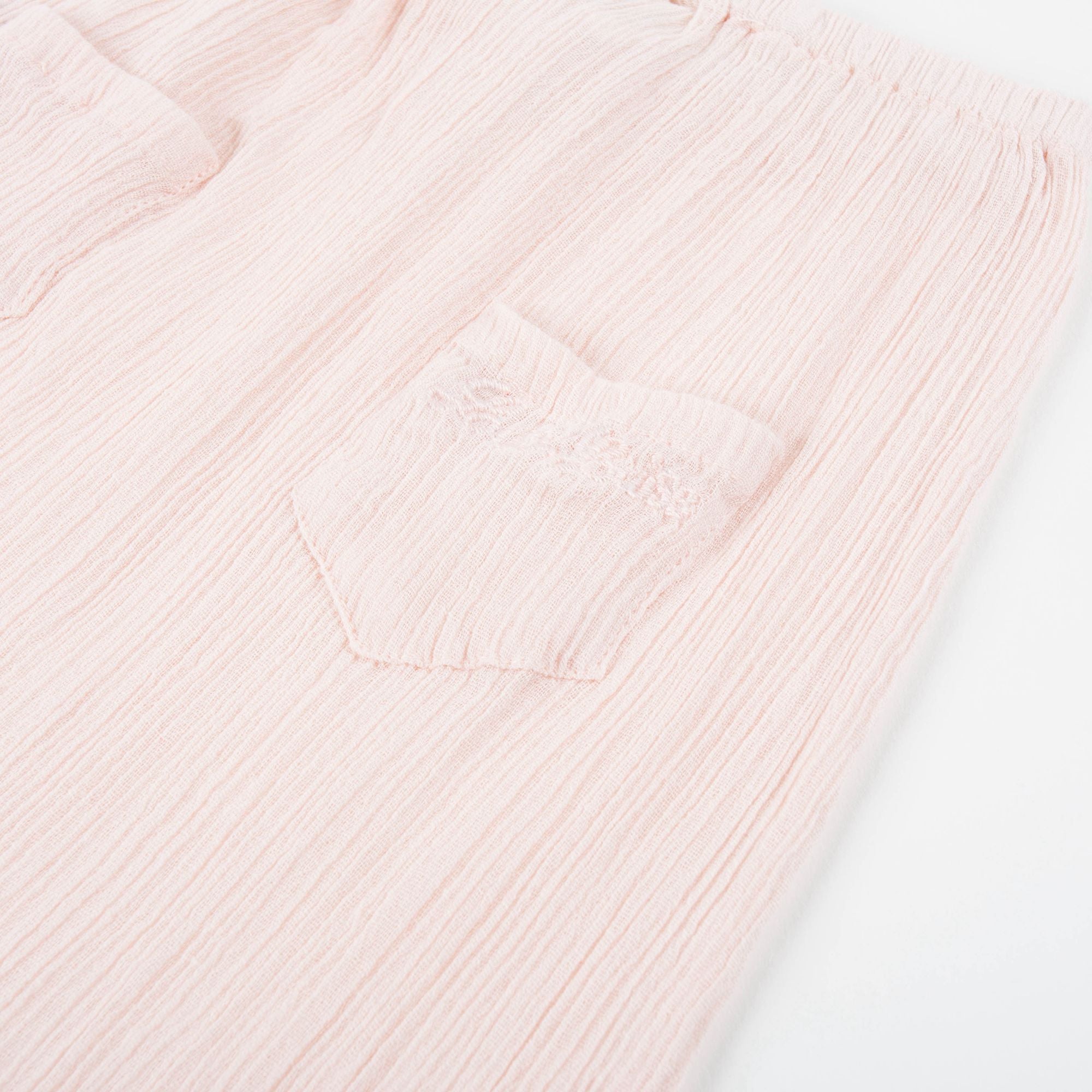 Baby Girls Light Pink "Cotton crepe" Trousers