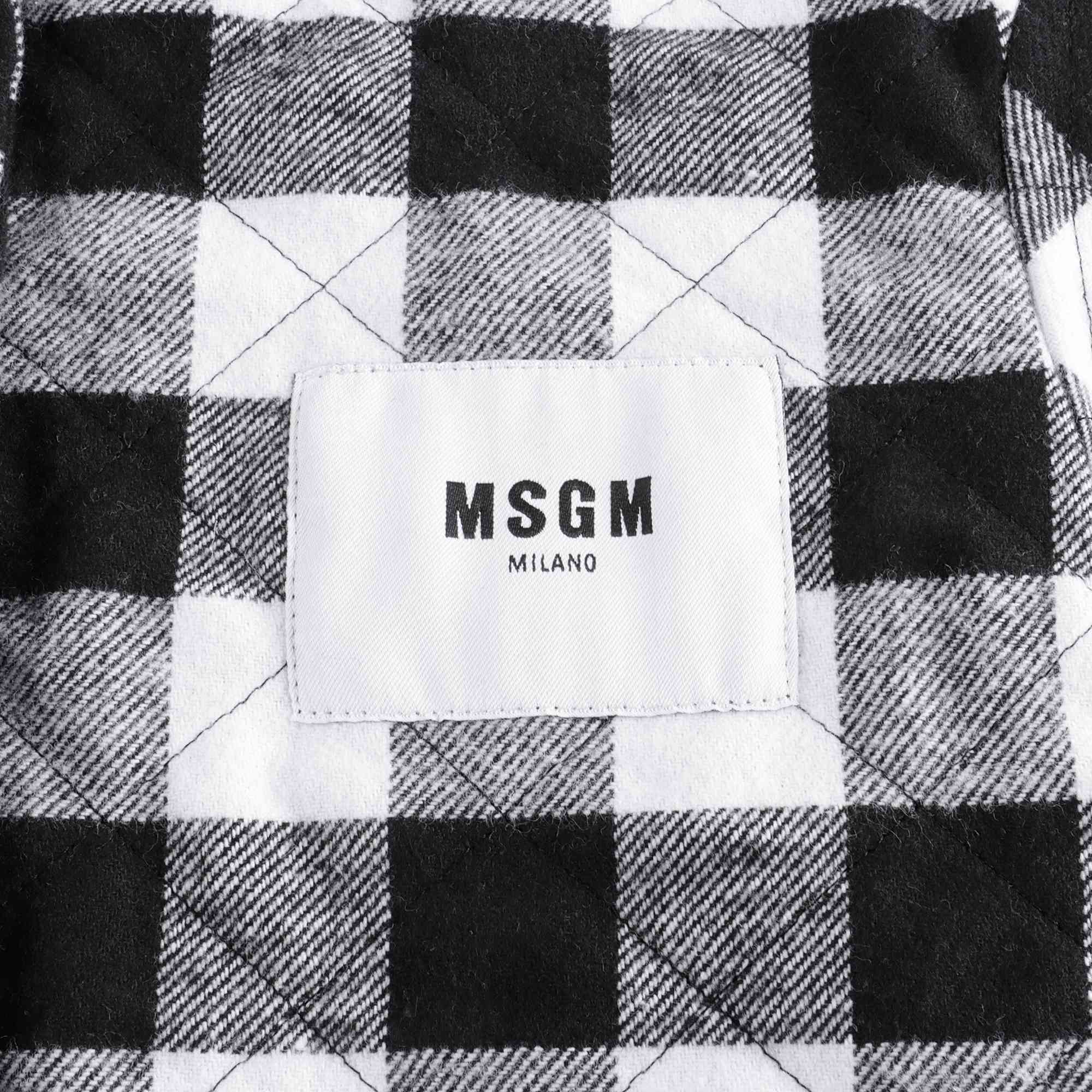 Girls Black Check Cotton Shirt