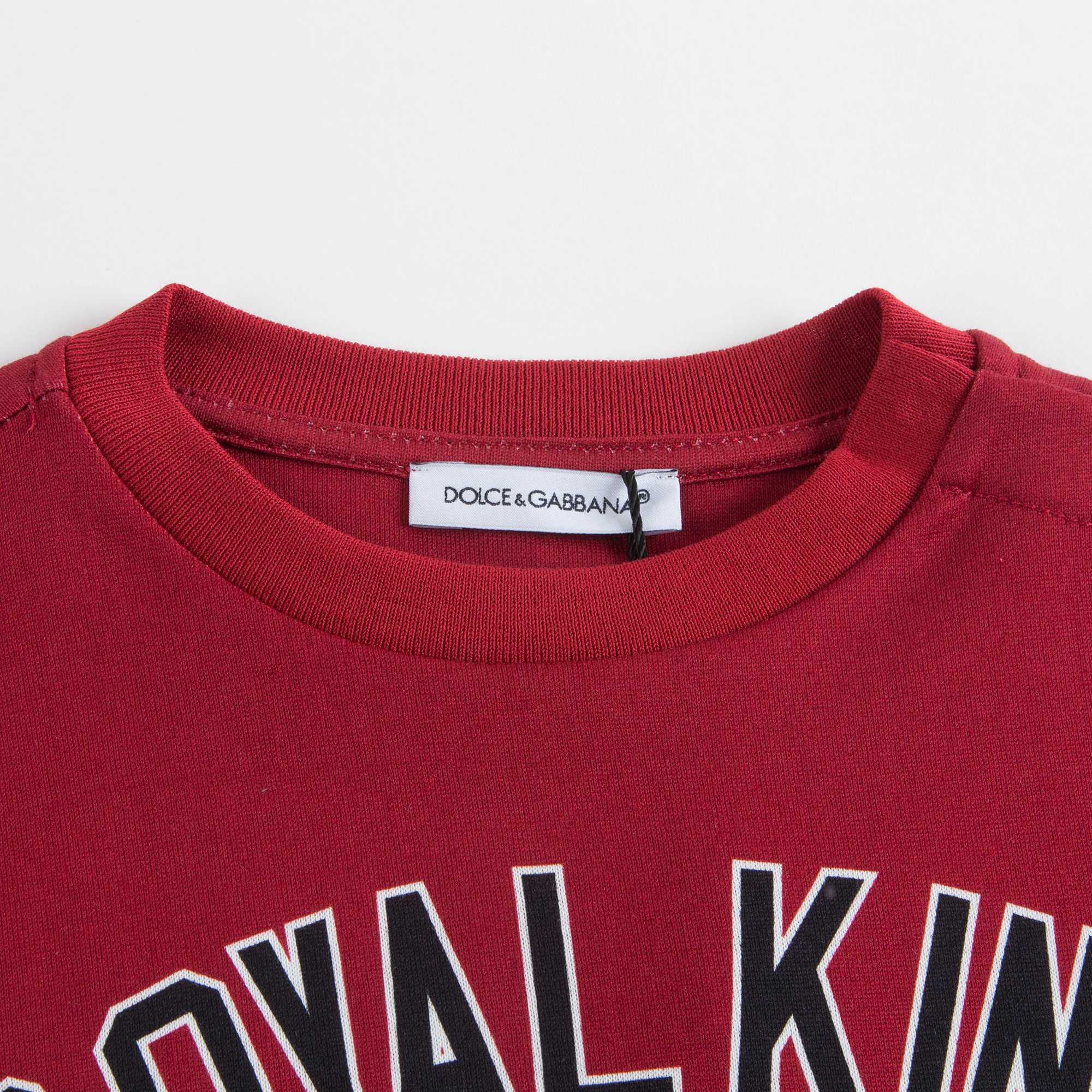 Baby Bright Red "Royal King" Cotton T-shirt