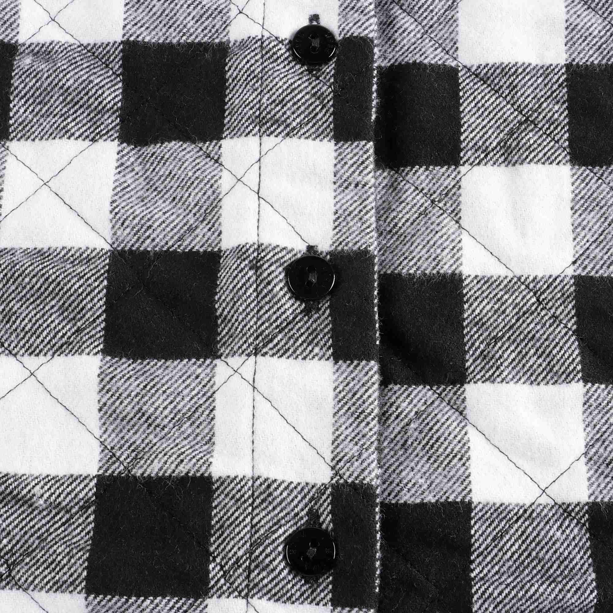 Girls Black Check Cotton Shirt