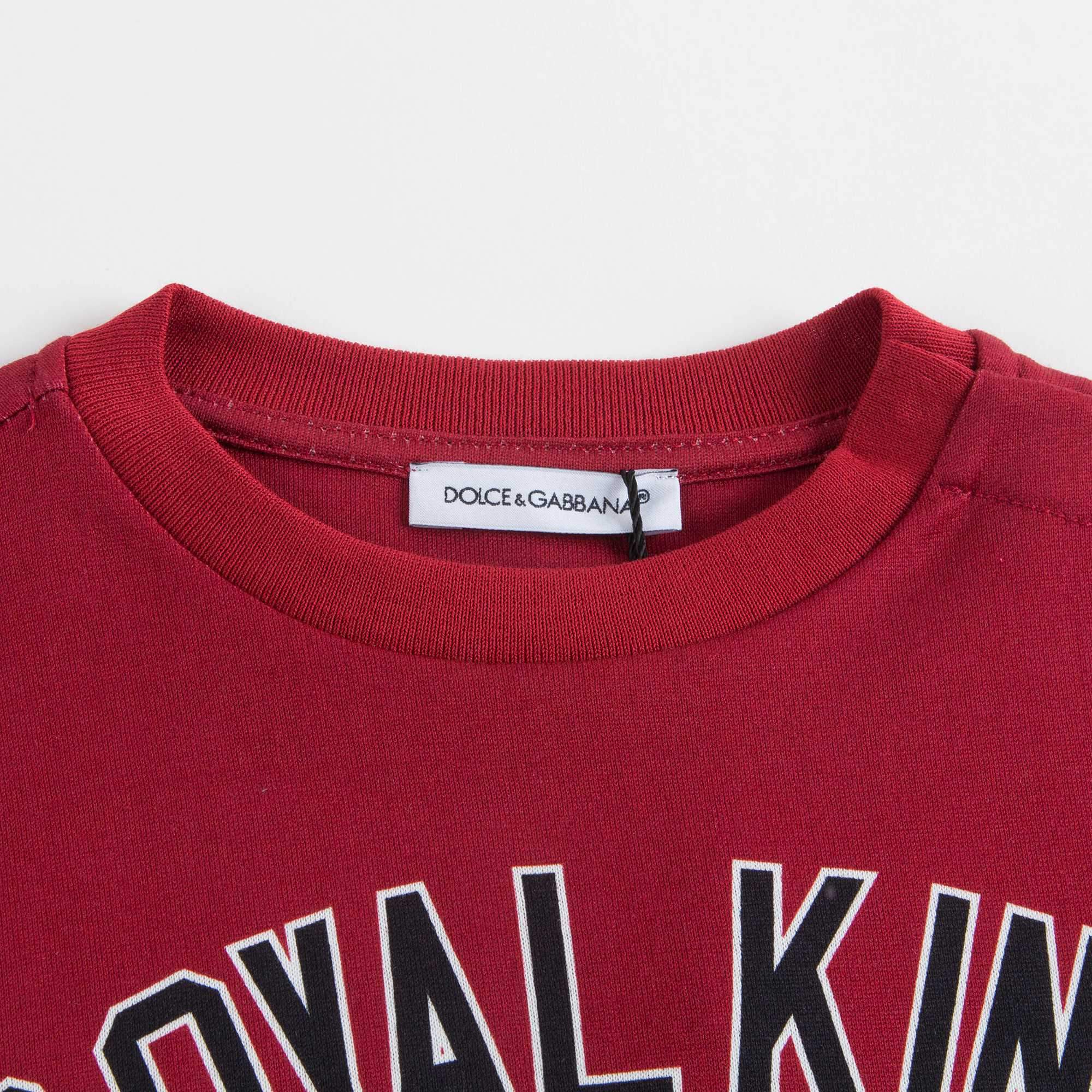 Baby Bright Red "Royal King" Cotton T-shirt