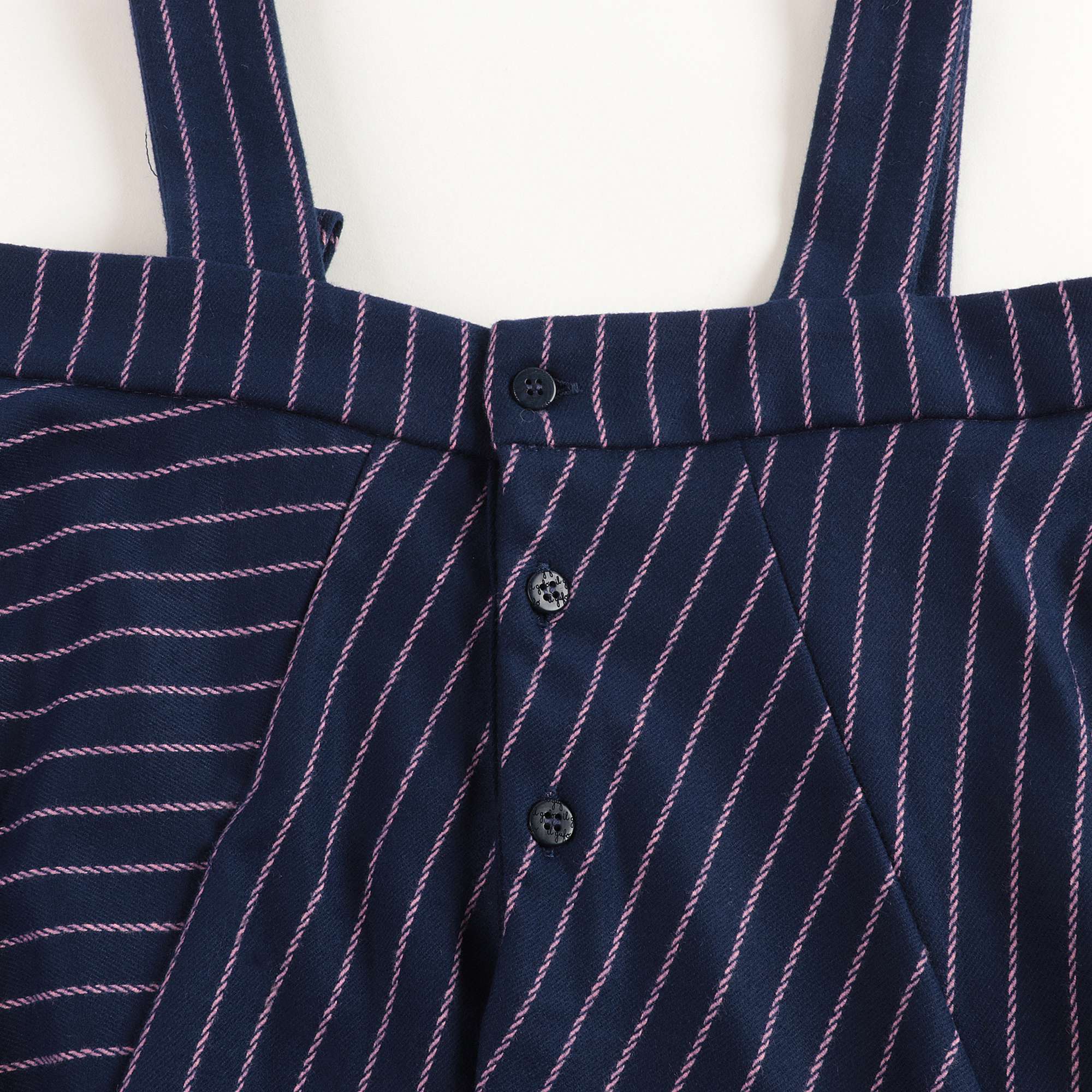 Girls Blue & Pink Striped Dress