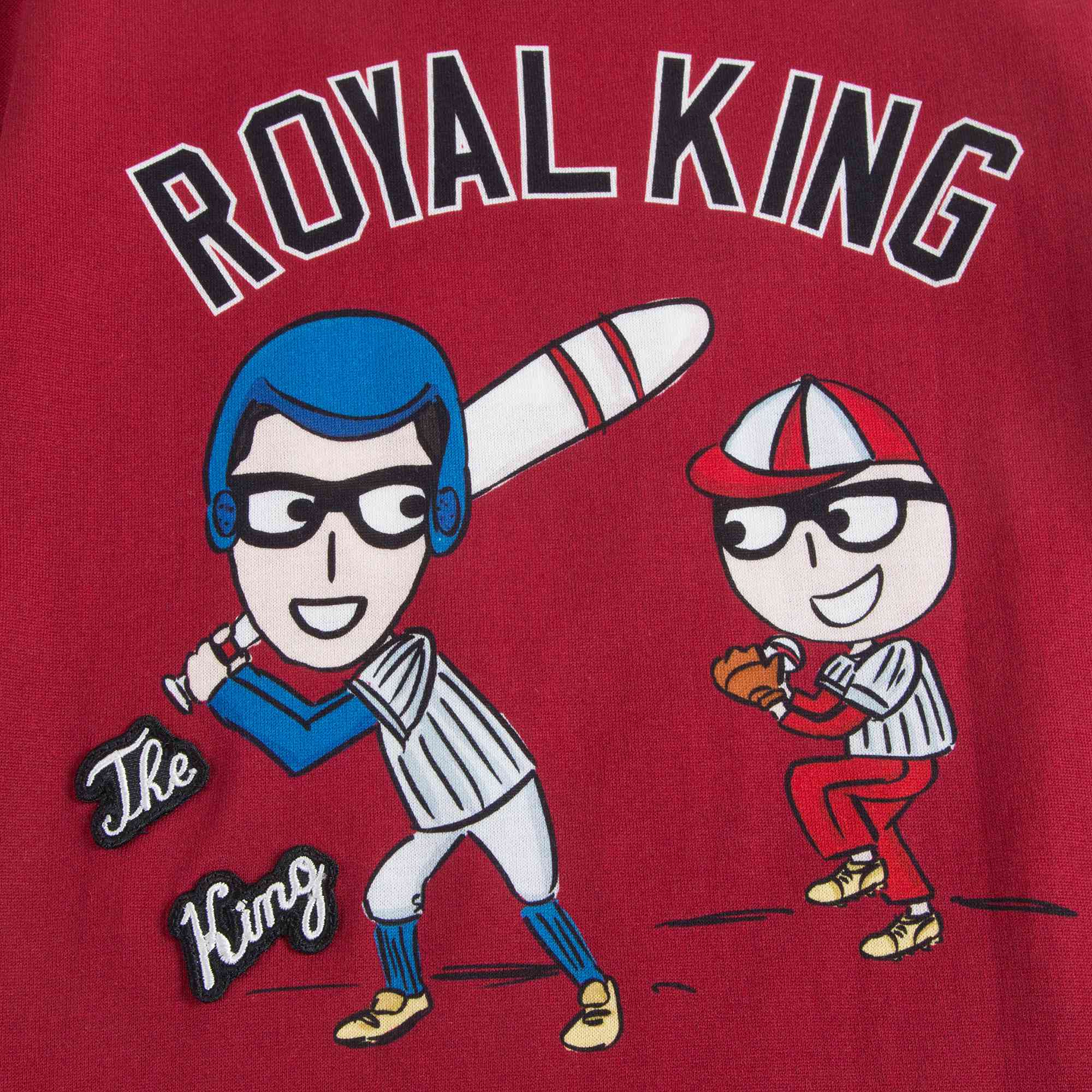 Baby Bright Red "Royal King" Cotton T-shirt