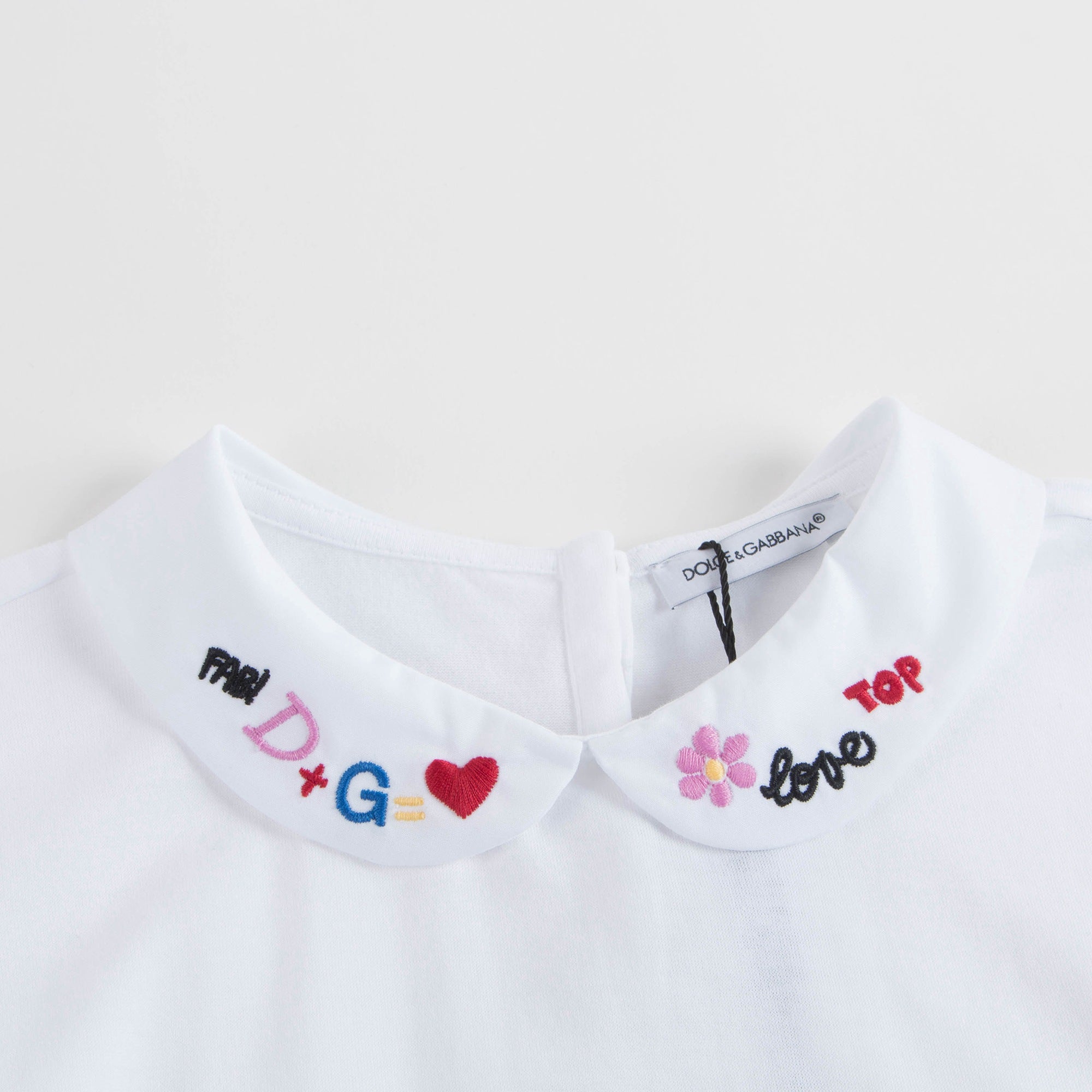 Girls Potical White Cotton T-shirt