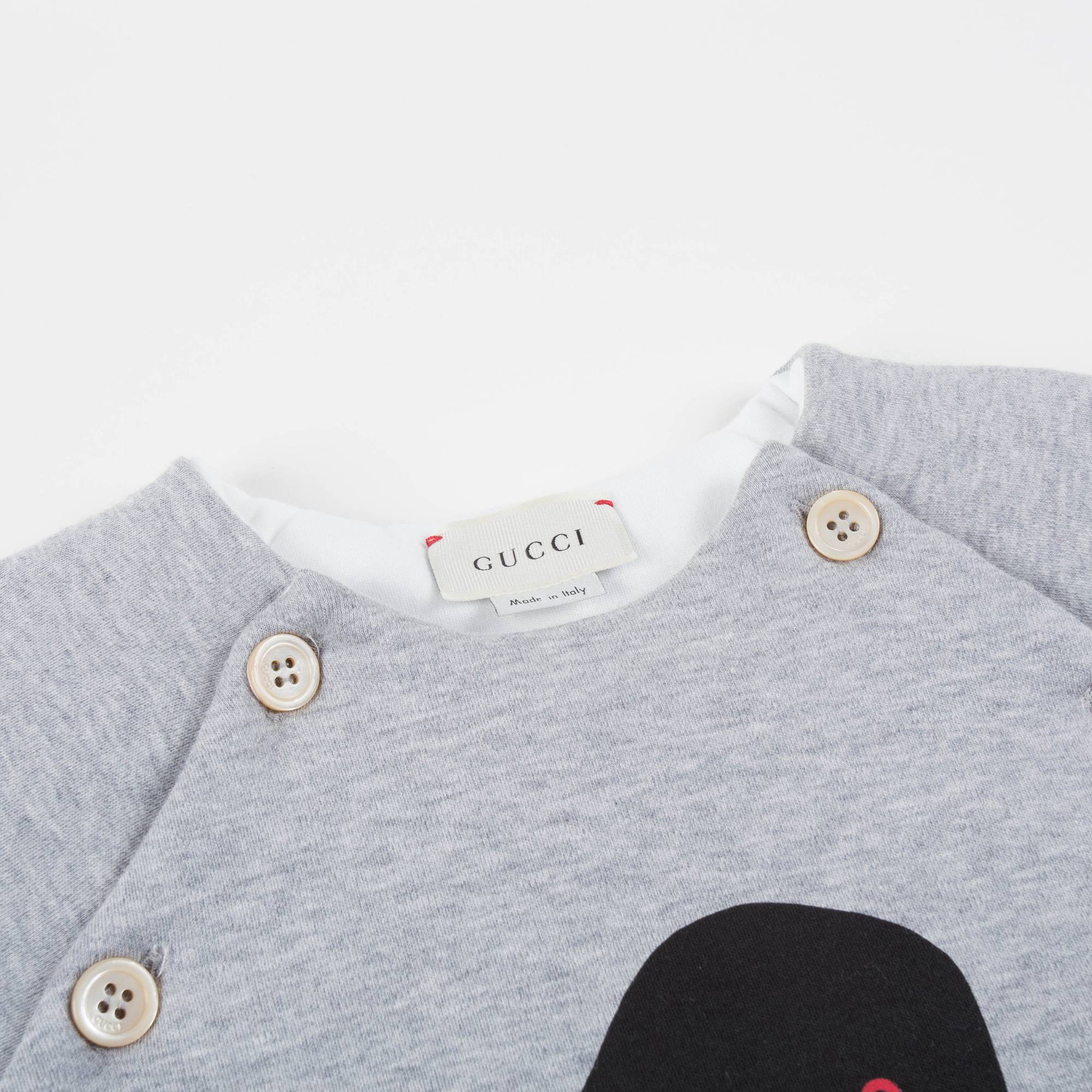 Baby Grey Cat Printed Dress