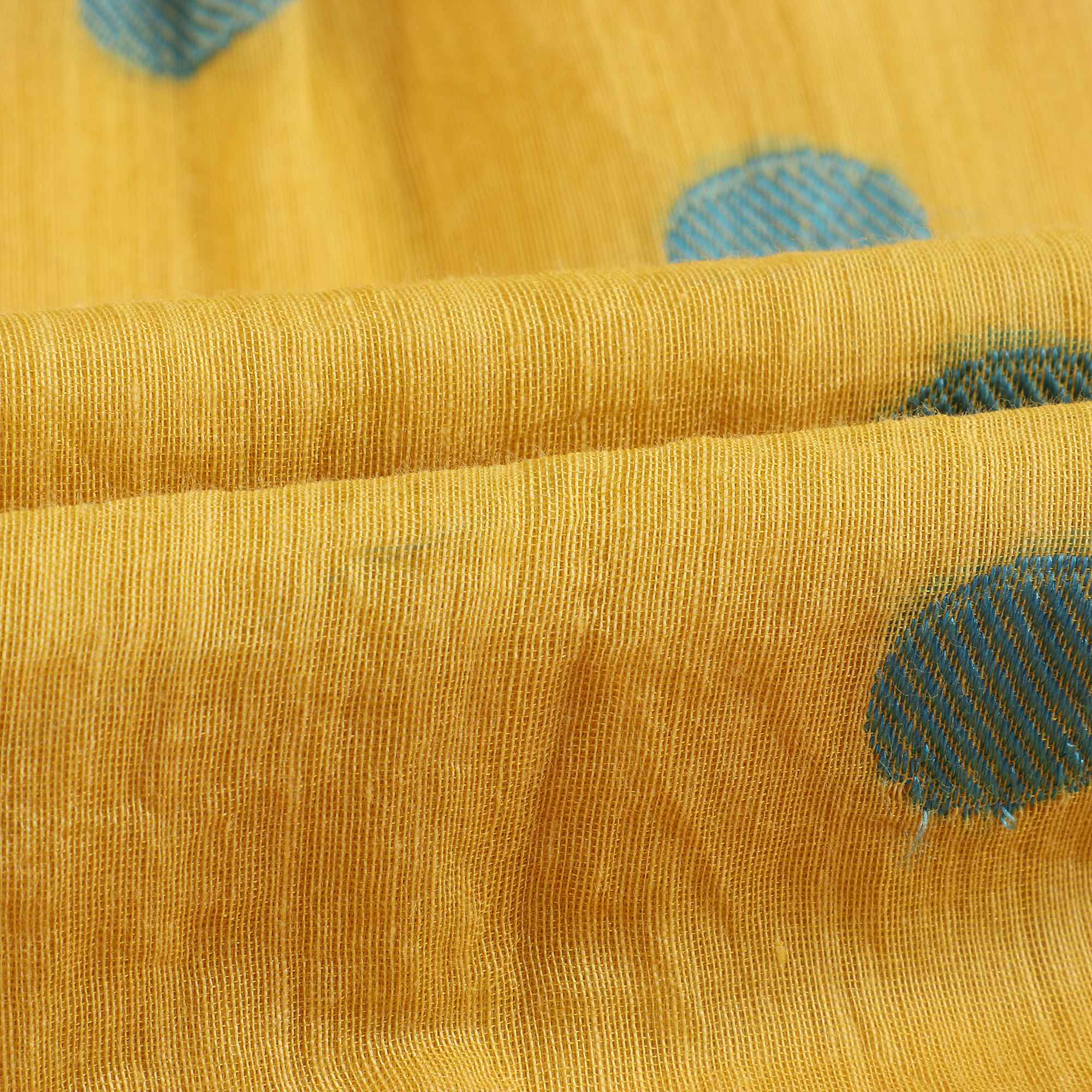 Girls Yellow & Cyan Points Dress