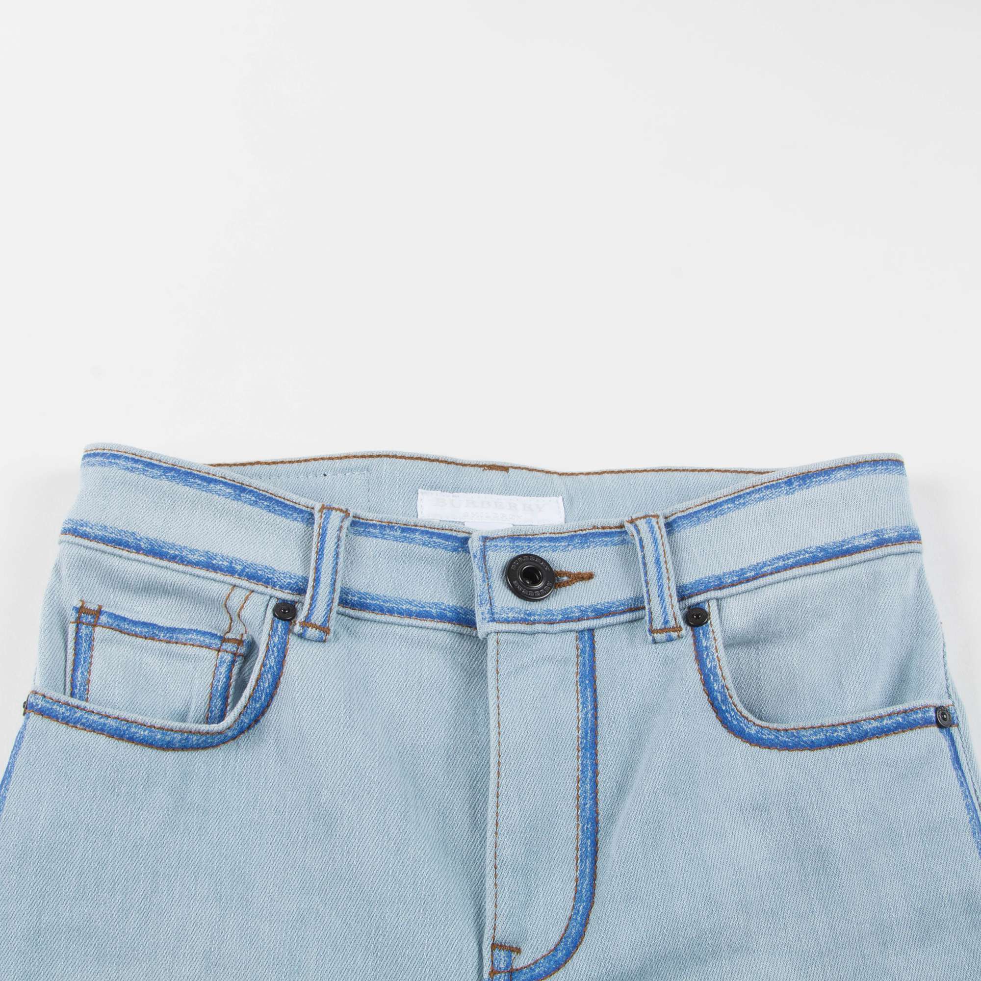 Girls Light Blue Cotton Trousers