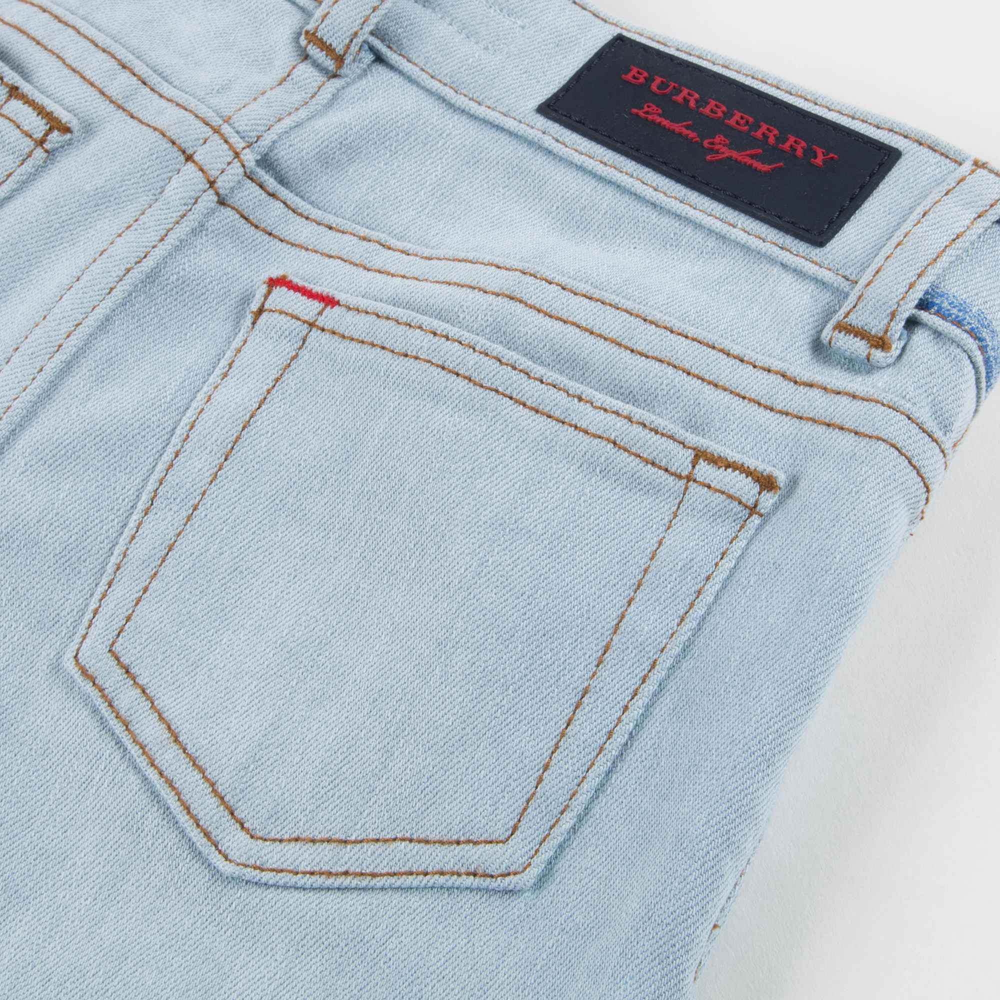 Girls Light Blue Cotton Trousers