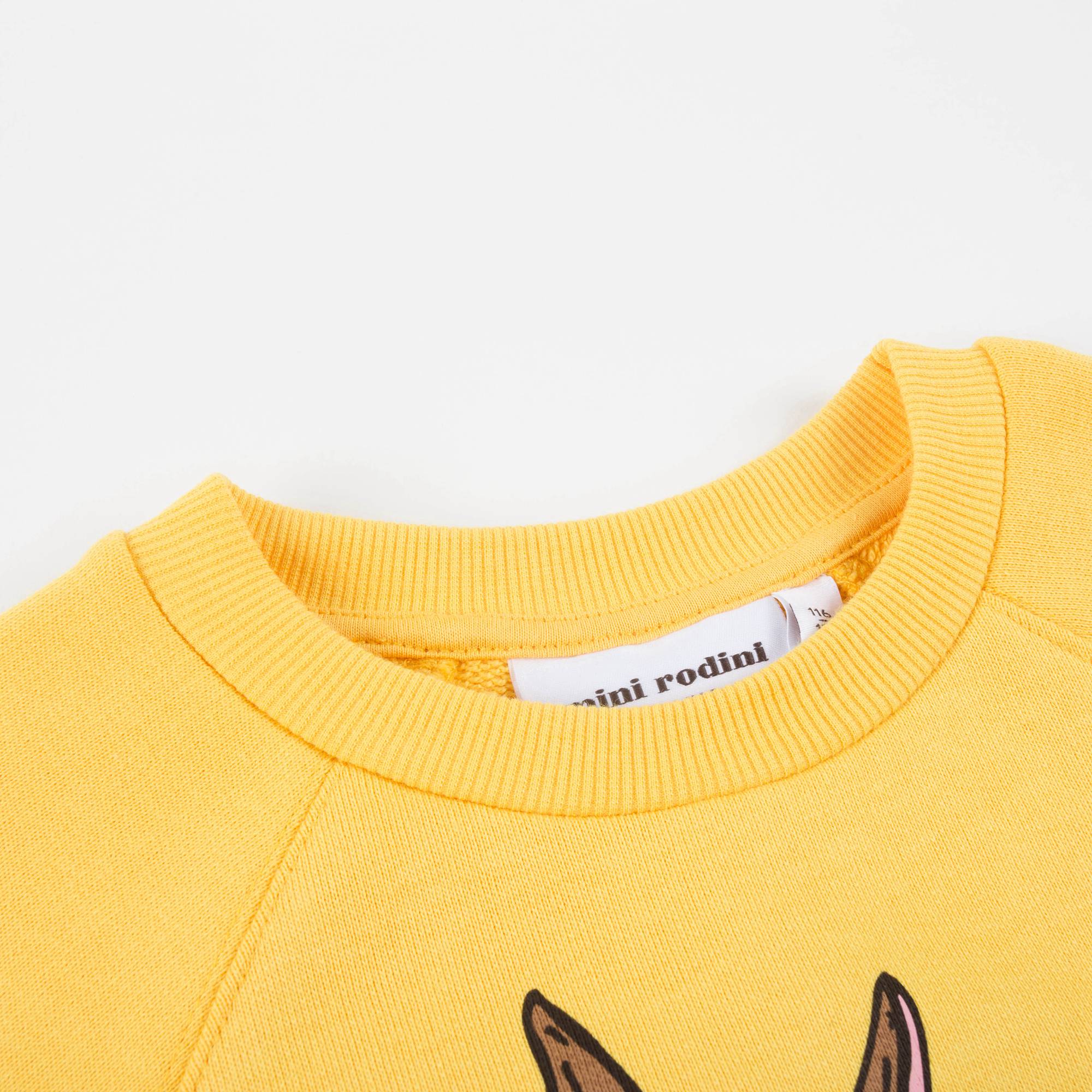 Girls Yellow Donkey Organic Cotton Sweatshirt