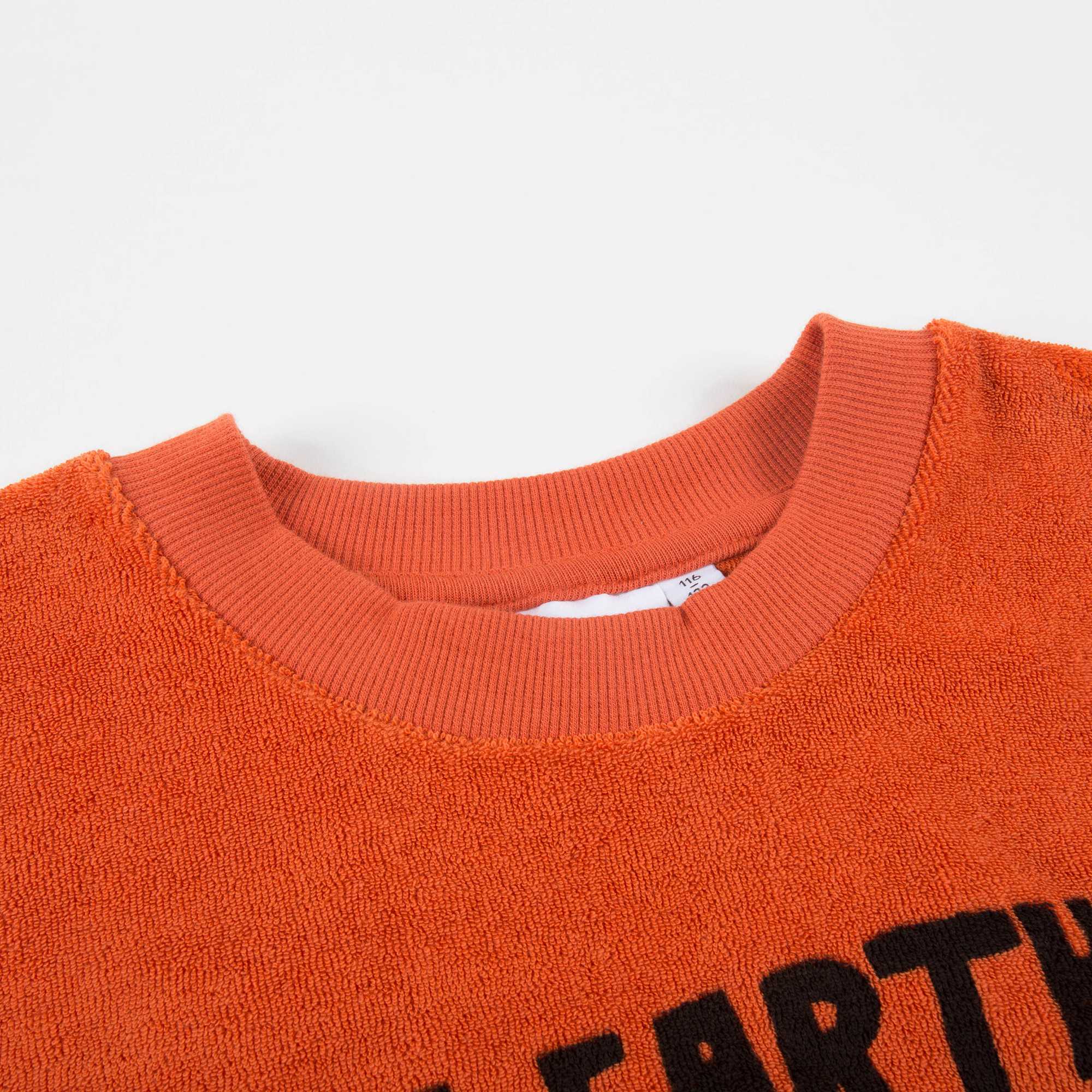 Girls Orange Organic Cotton Sweatshirt