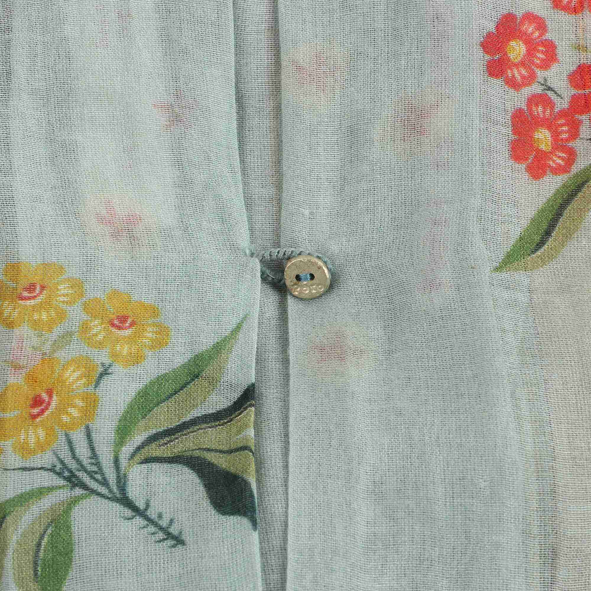 Girls Cyan Embroidery Dress