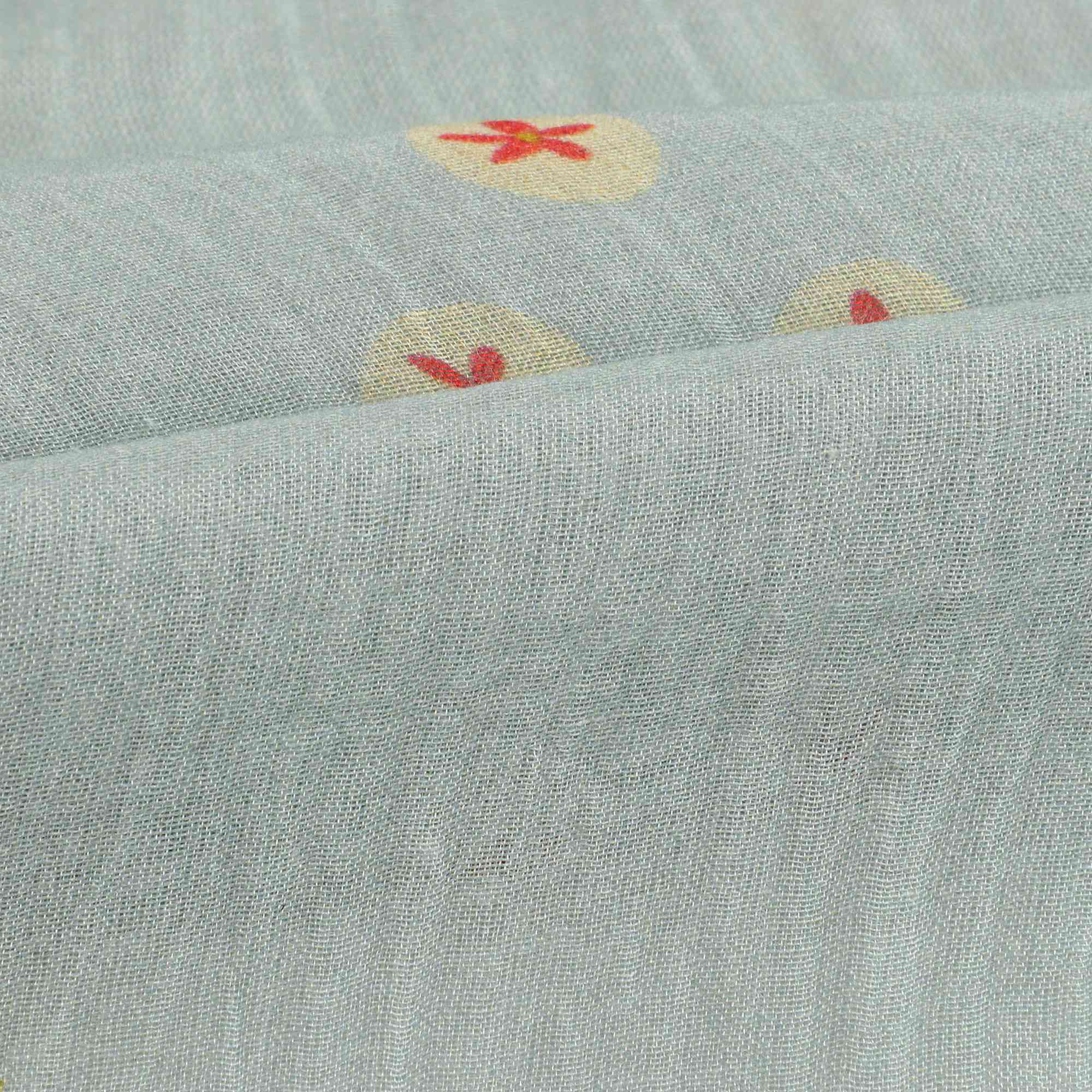 Girls Cyan Embroidery Dress