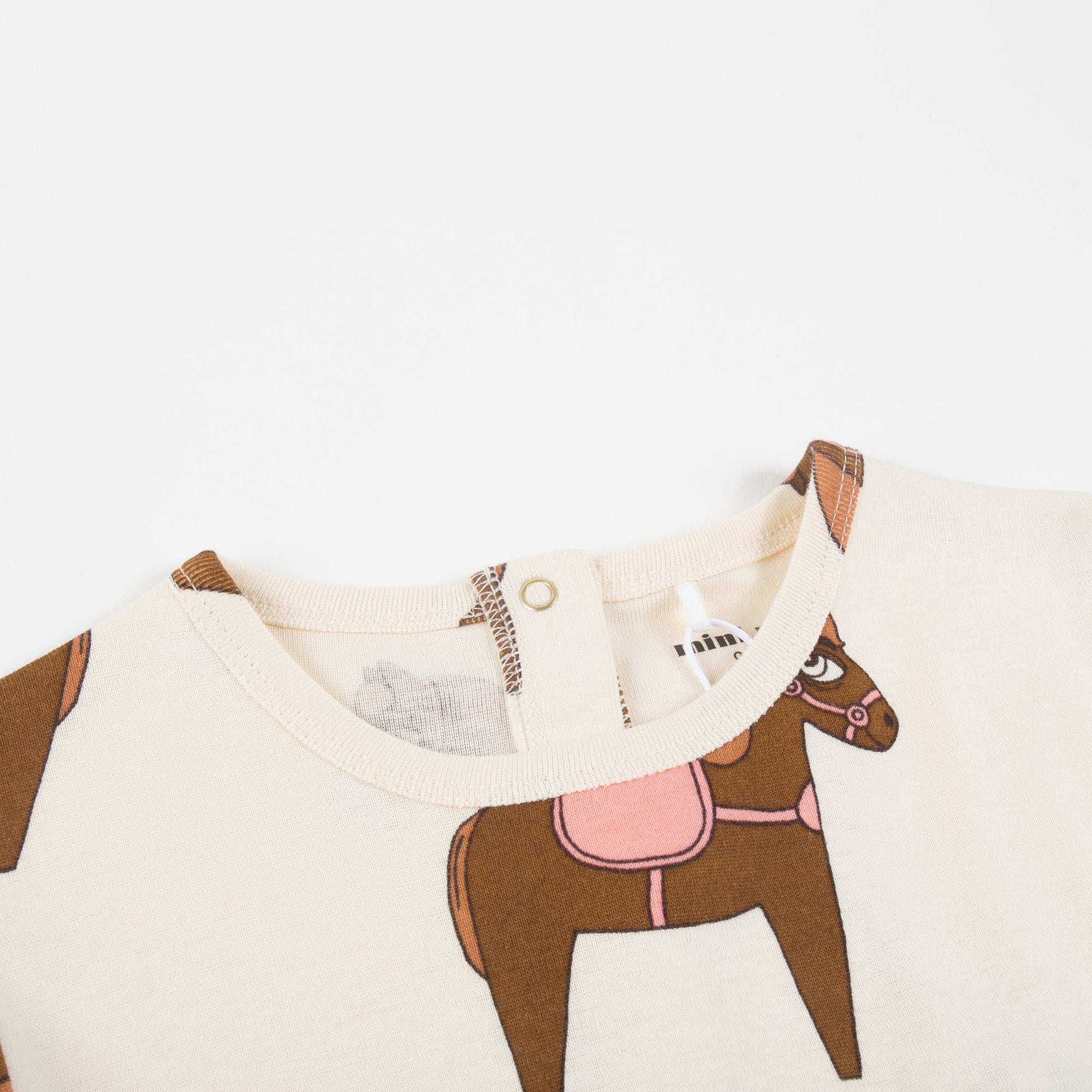 Girls Beige Donkey Organic Cotton Dress