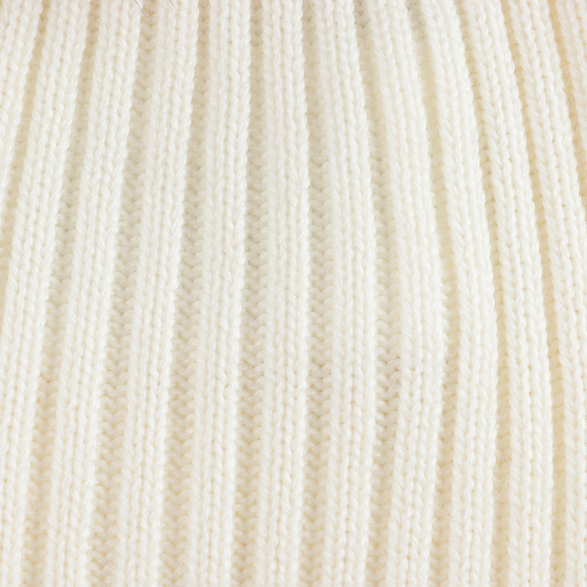 Girls White Logo Virgin Wool Hat