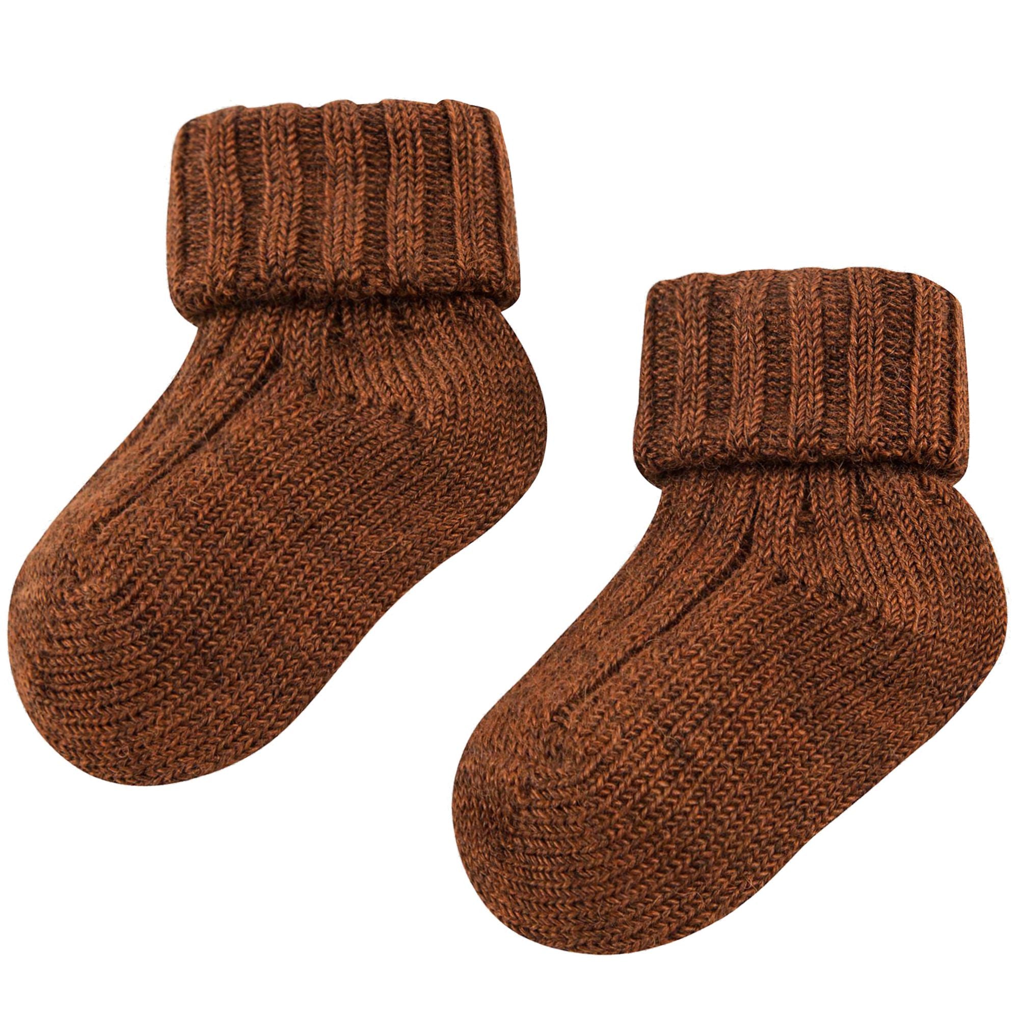 Baby Brown Knitted Low Socks