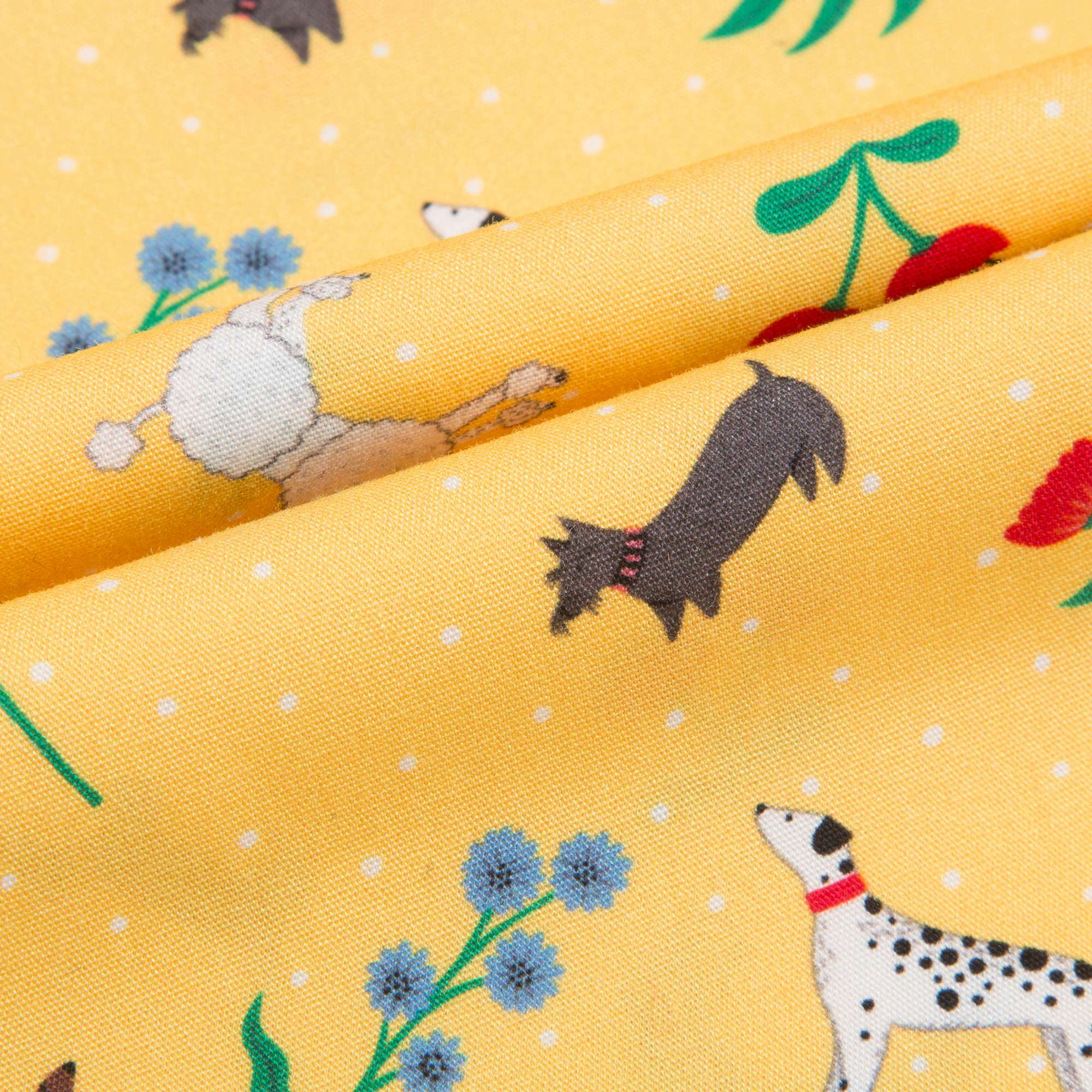Girls Yellow Hand Collar Cotton Woven Dress