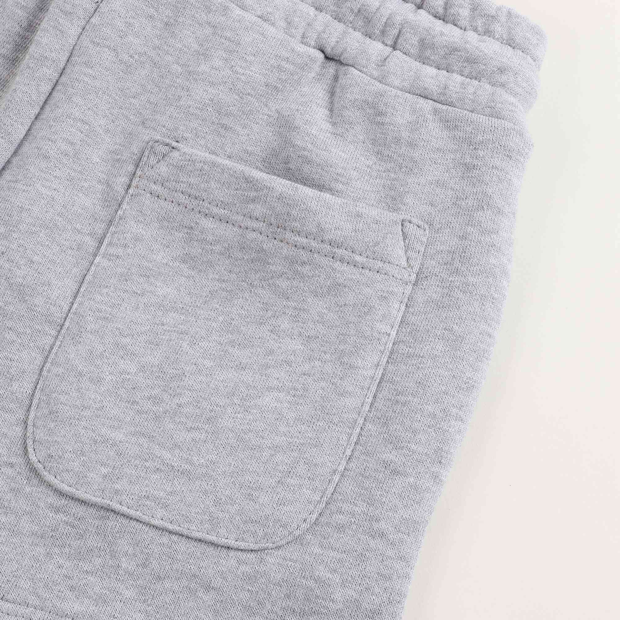 Girls Grey Cotton Shorts