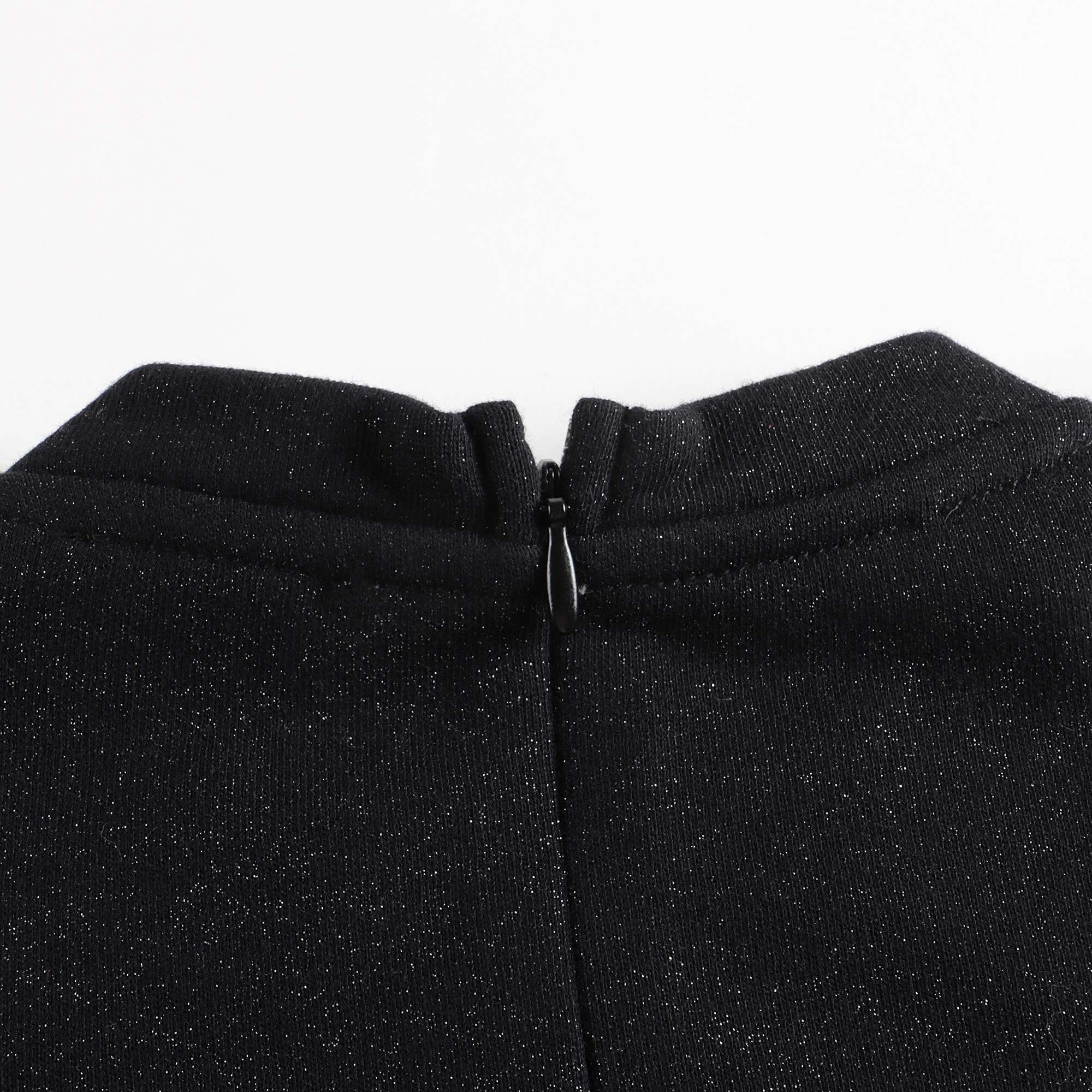 Girls Black Logo Cotton Sweatshirt