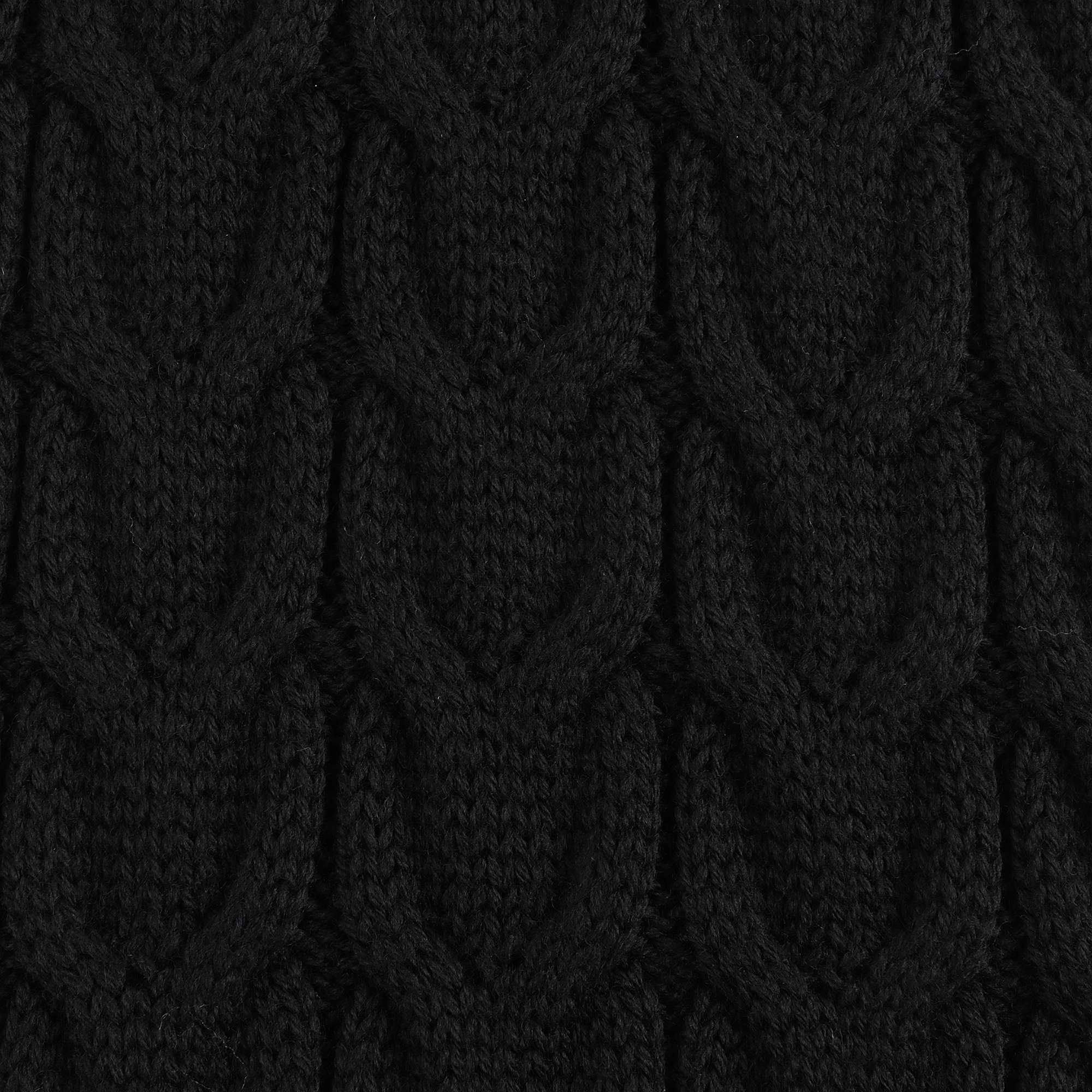 Boys Black Virgin Wool Scarf