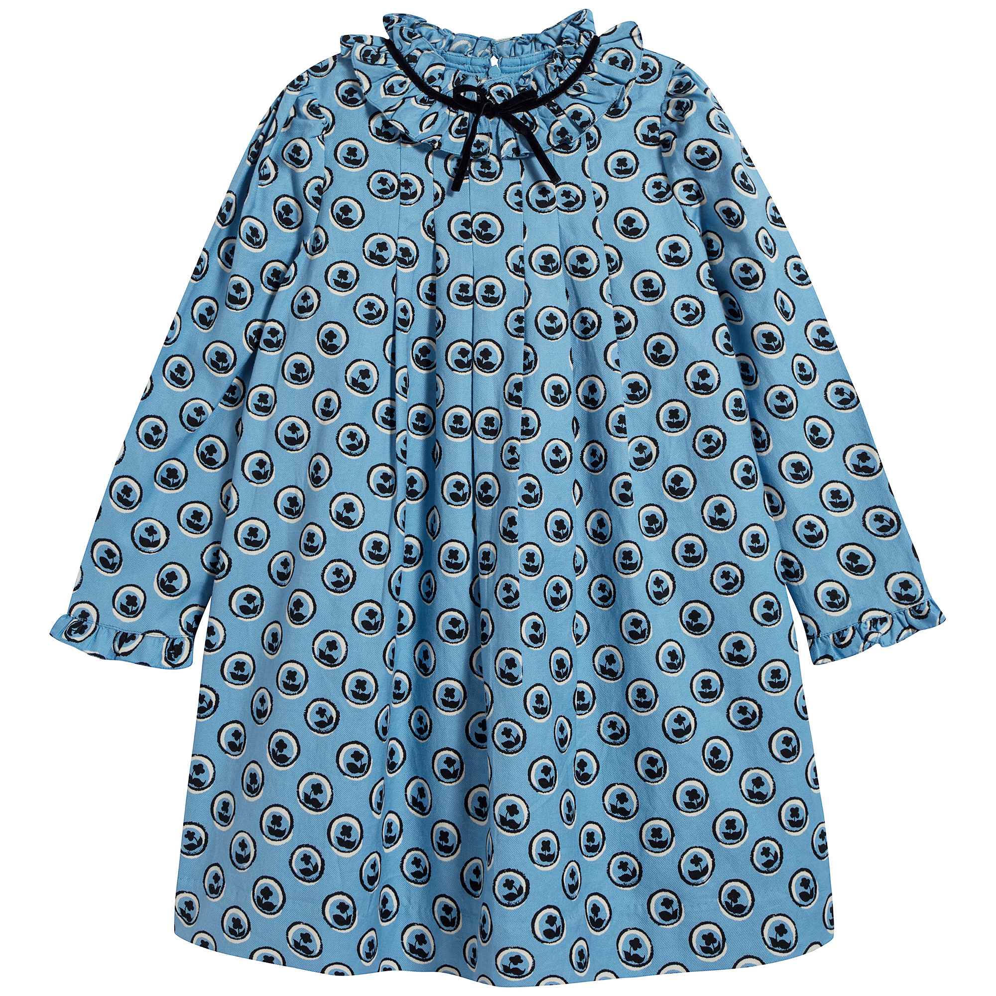 女童蓝色连衣裙