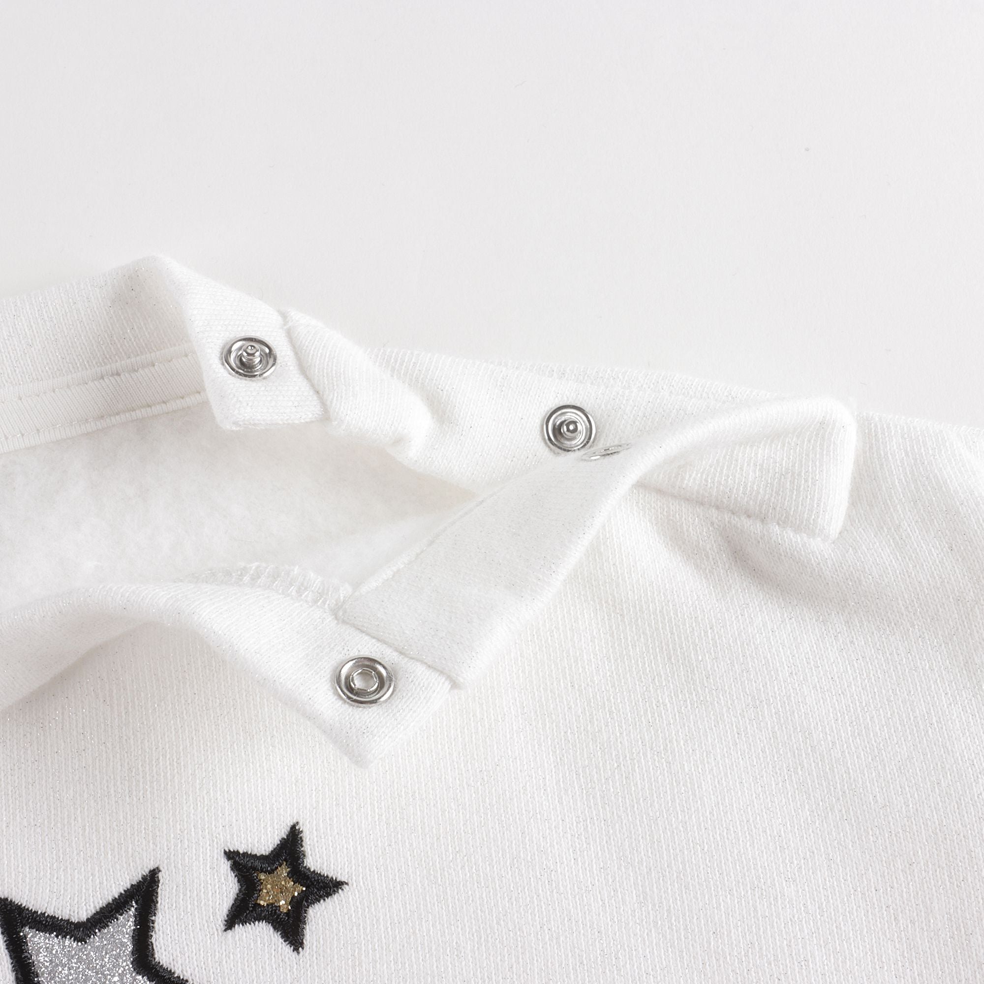 Baby Girls White Logo Cotton Sweatshirt