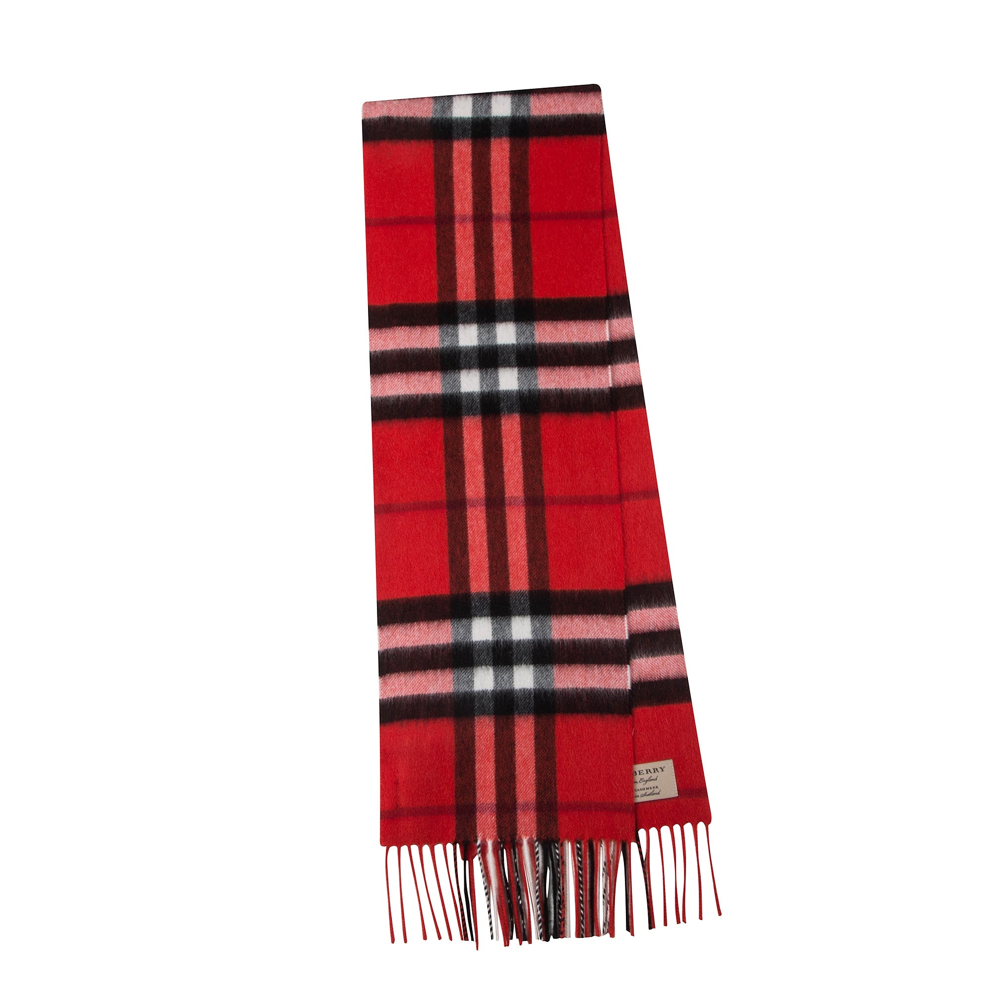 Girls Bright Orange Red Cashmere Scarves