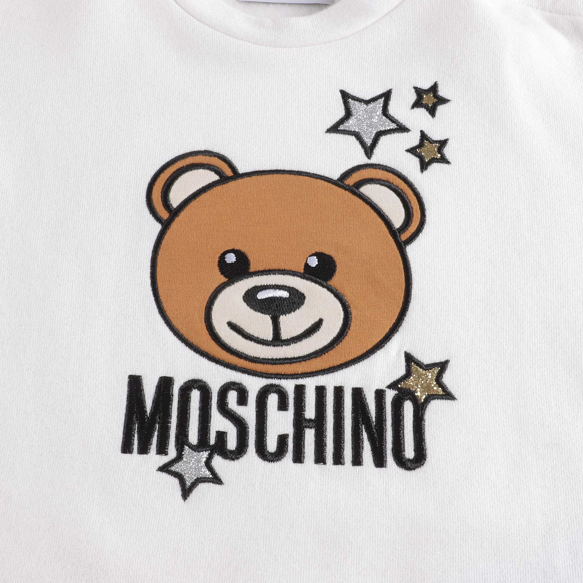 Baby Girls White Logo Cotton Sweatshirt