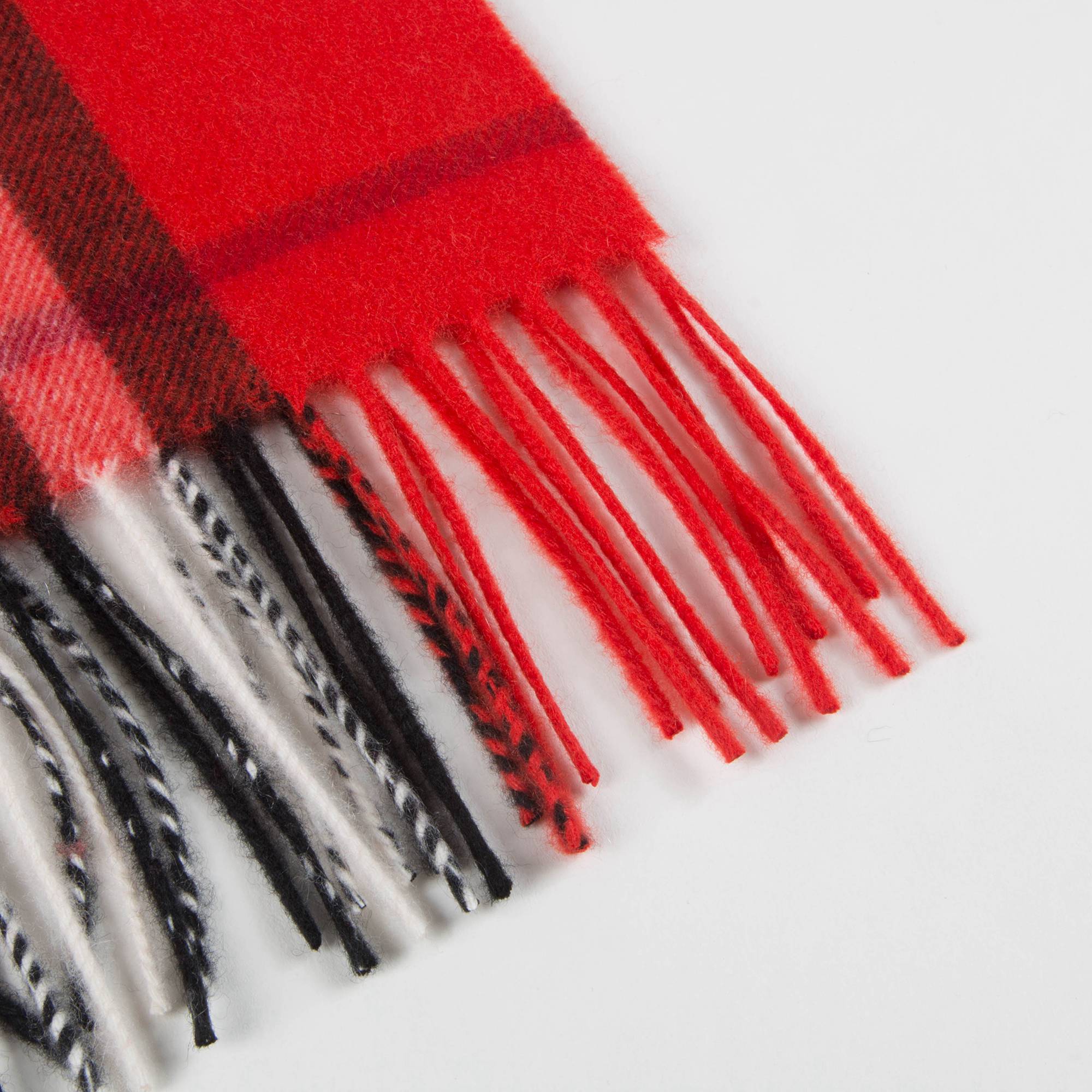 Girls Bright Orange Red Cashmere Scarves