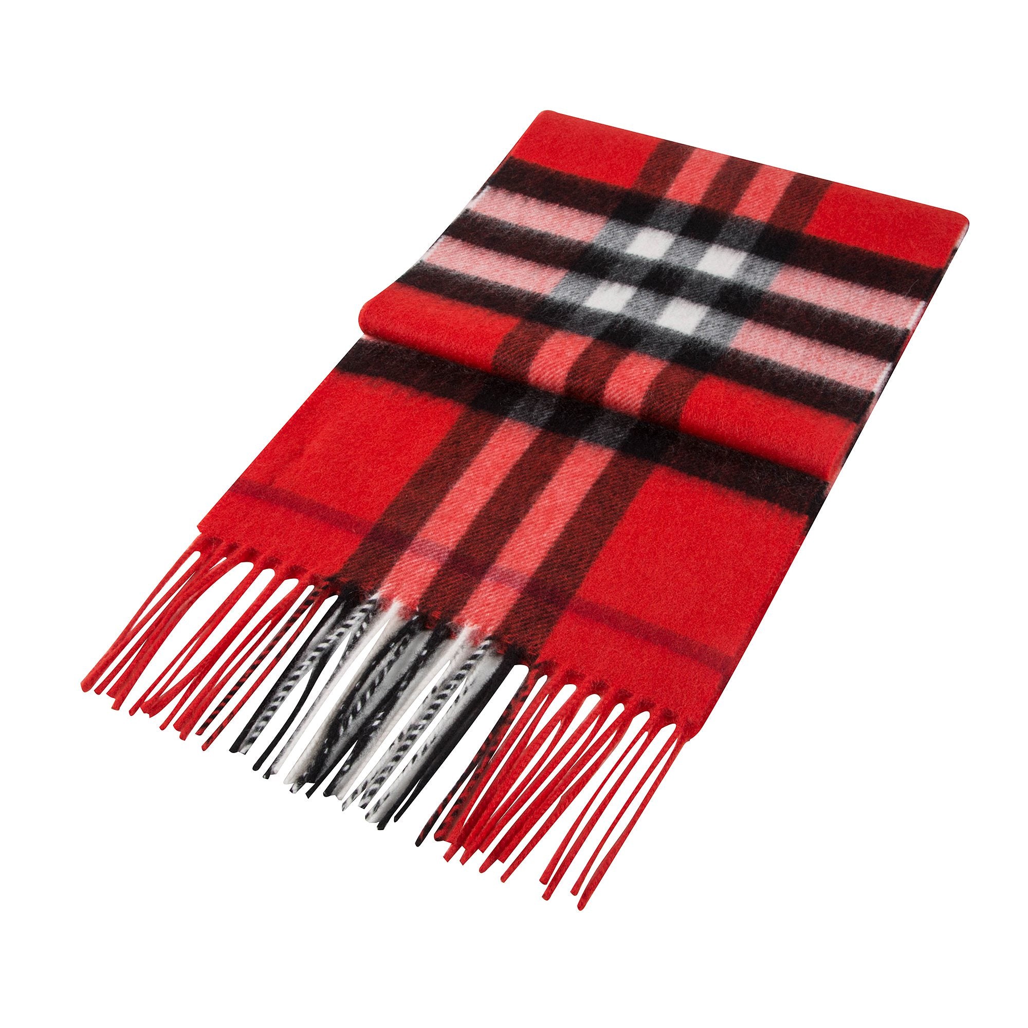 Girls Bright Orange Red Cashmere Scarves