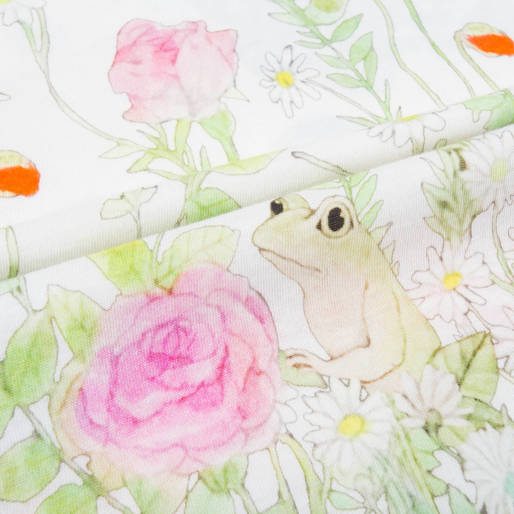 Girls White Multicolor Cat T-shirt