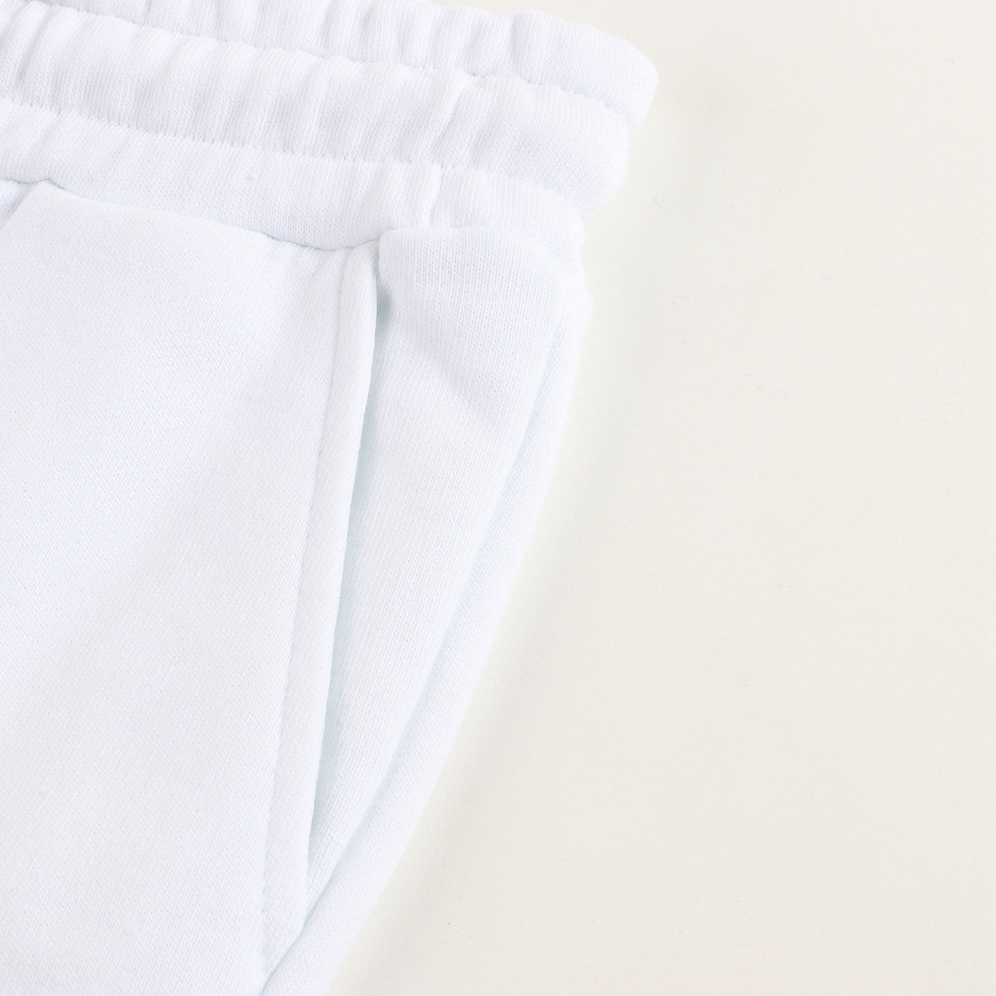 Girls White Logo Cotton Trousers