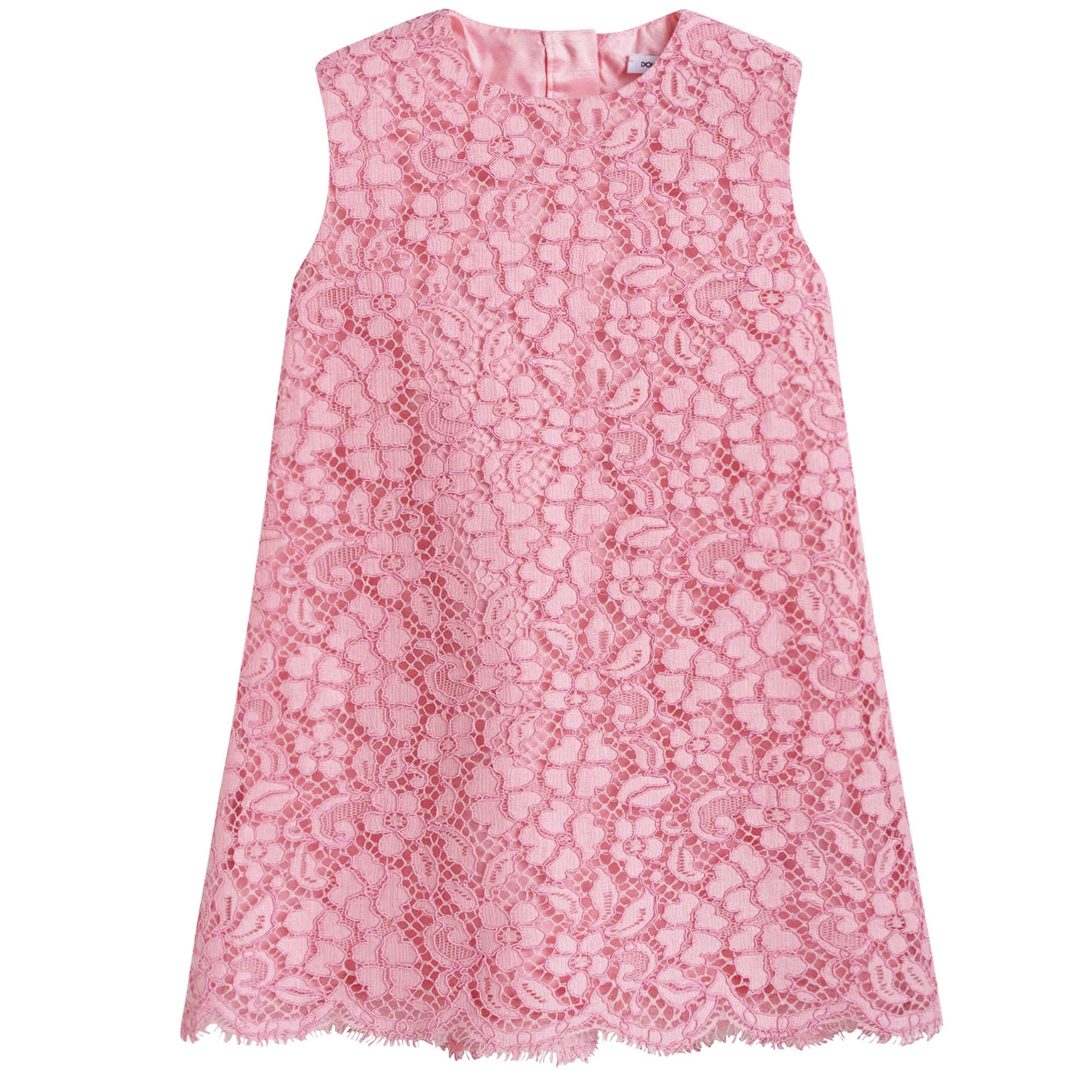 Girls Pink & Rose Lace Dress