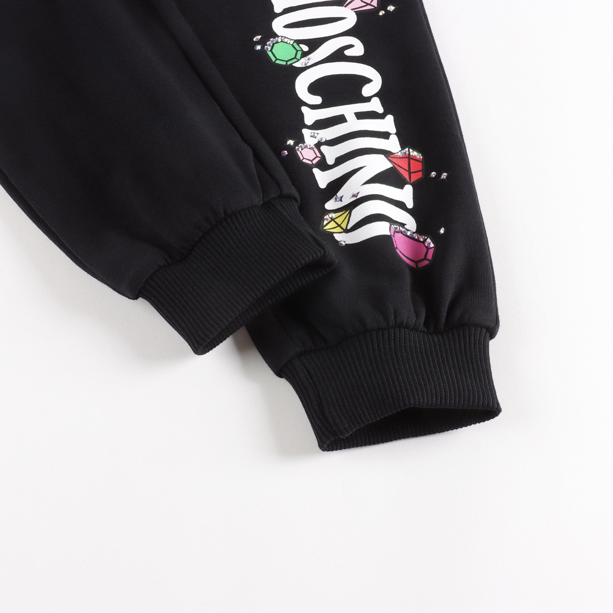 Girls Black Logo Cotton Set