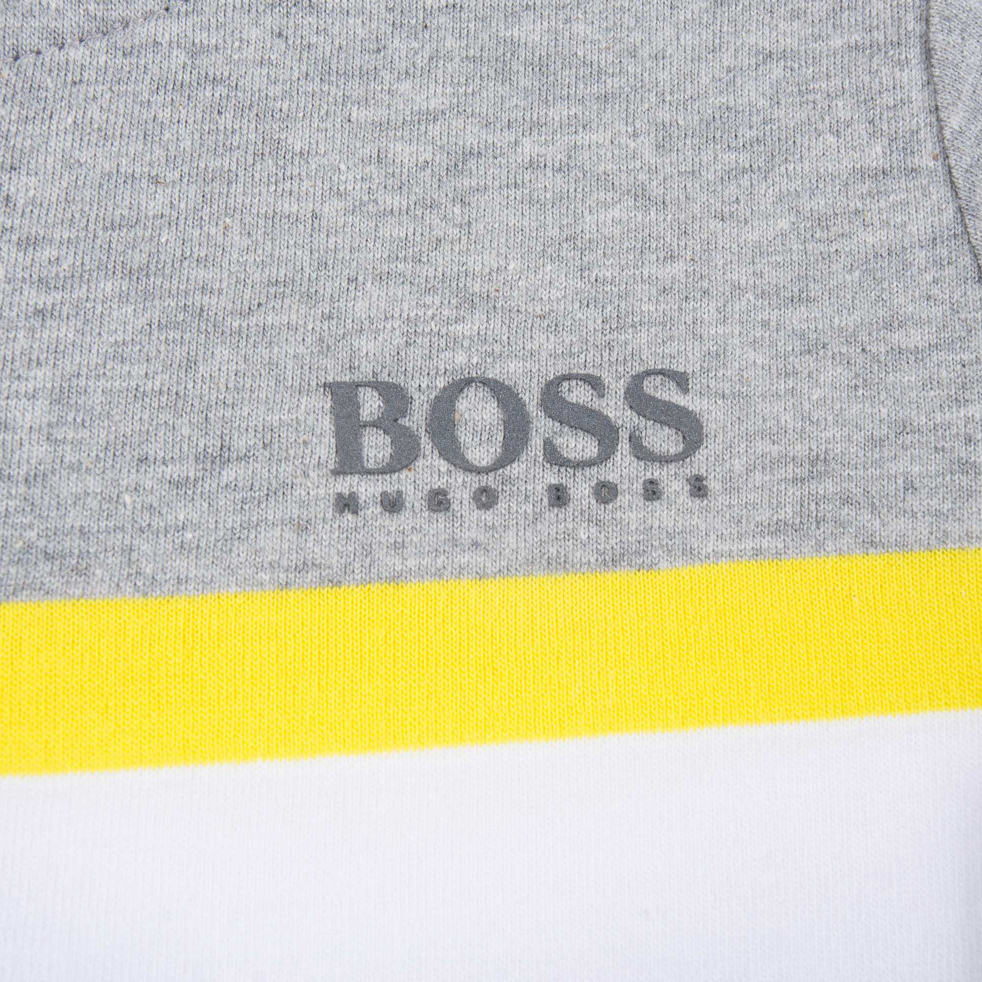 Baby Boys White & Grey Cotton T-Shirt