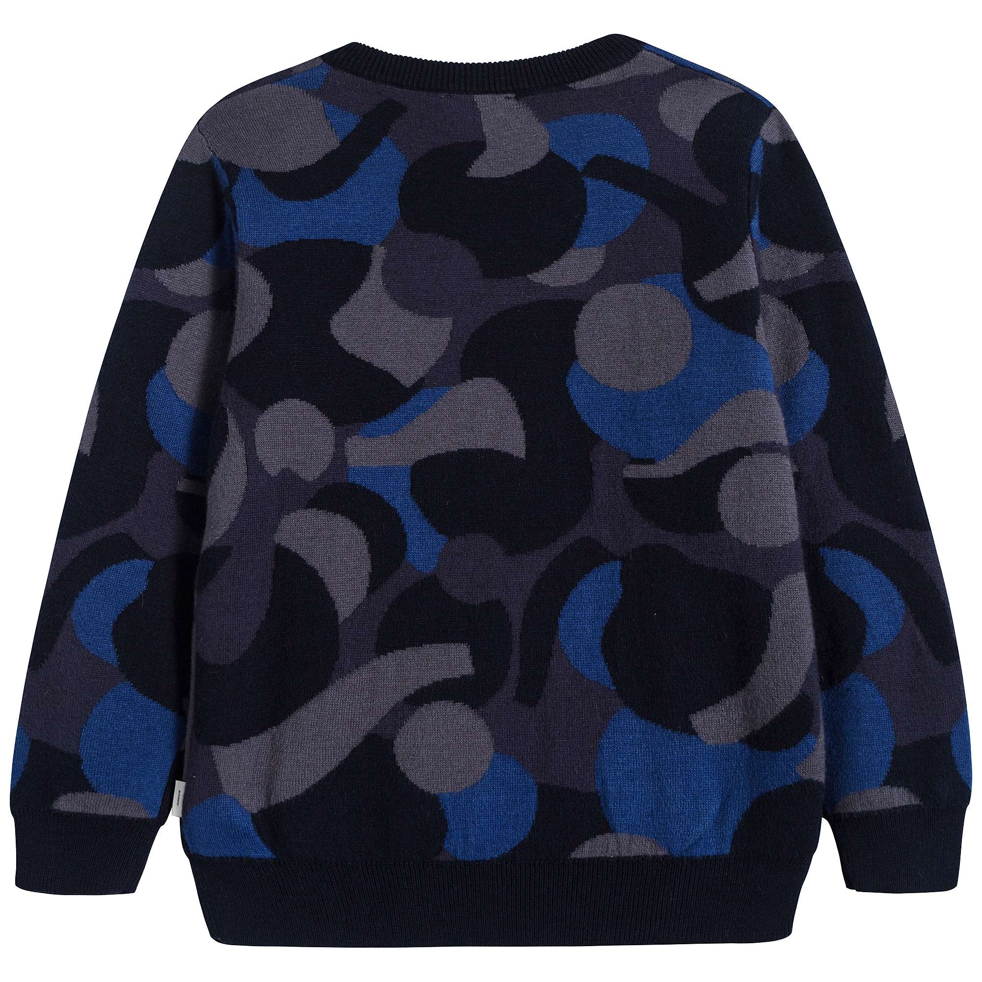 Boys Medium Blue Cotton Sweater
