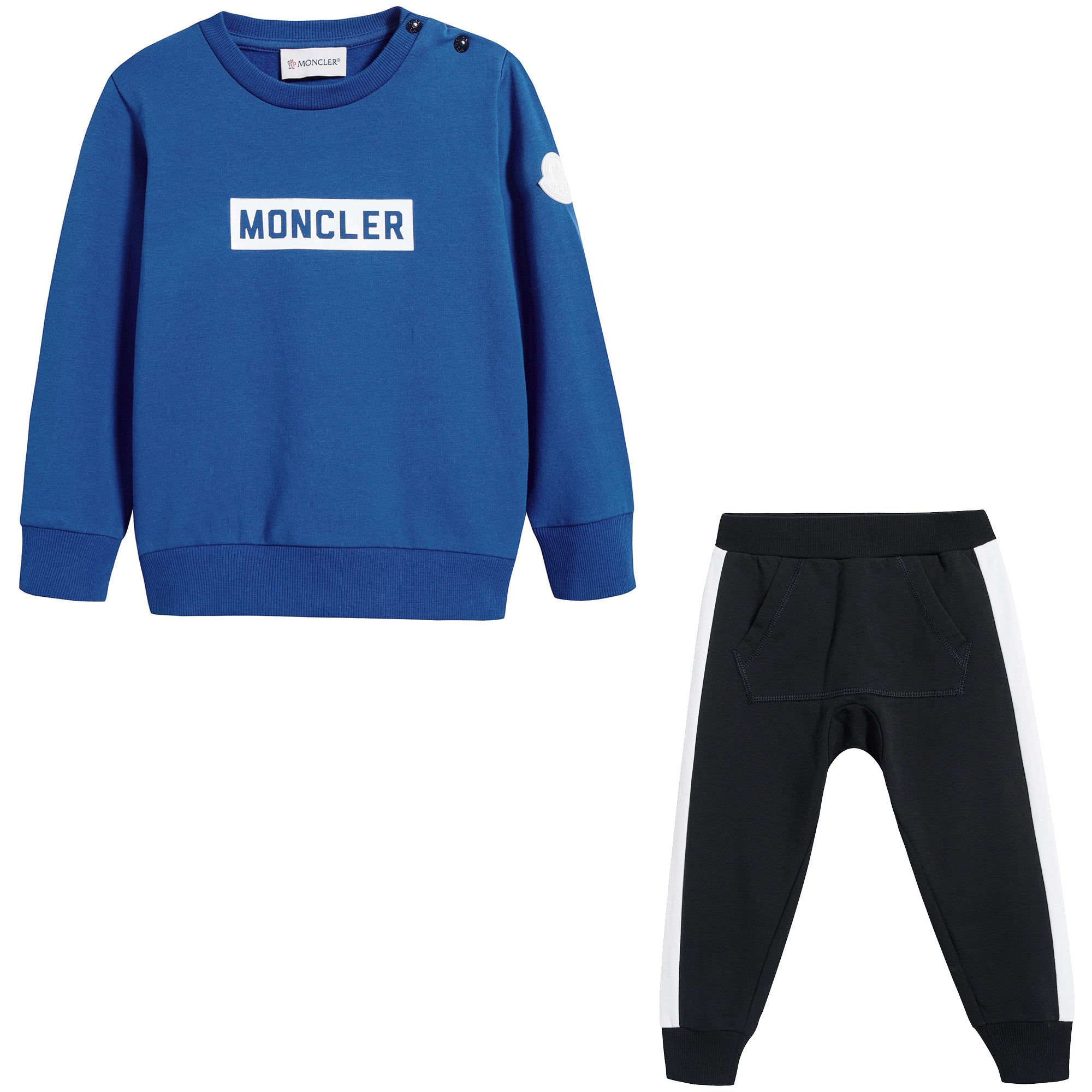 Baby Boys Blue & Black Cotton Set