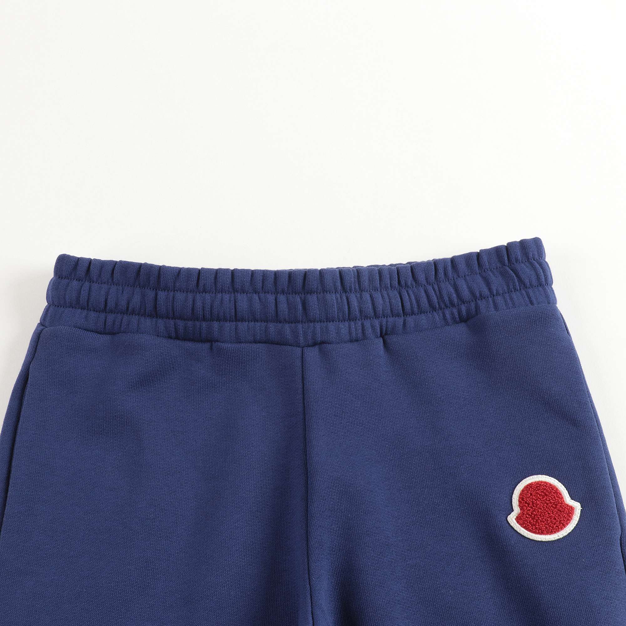 Boys Dark Blue Logo Cotton Trousers