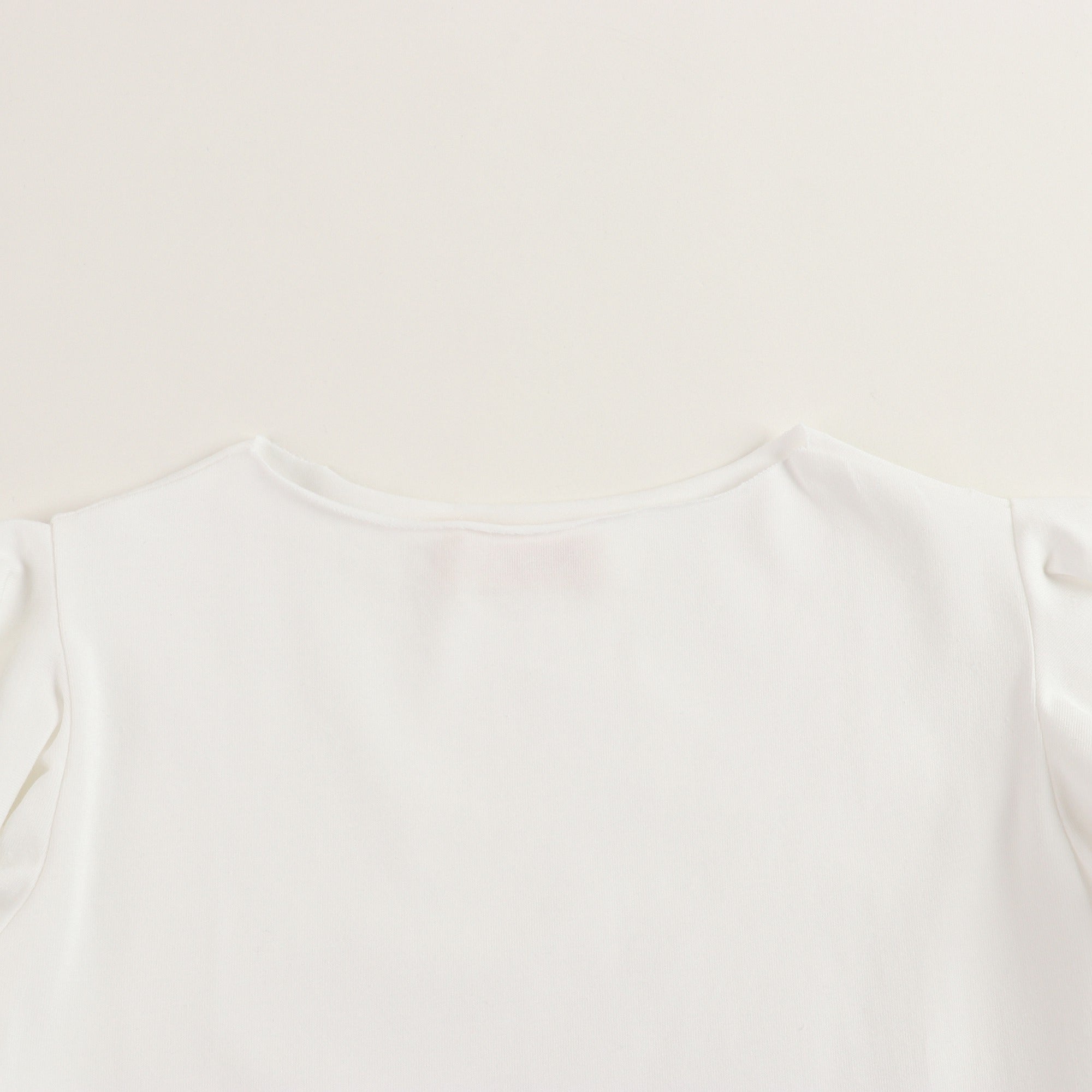 Girls White Cotton T-shirt