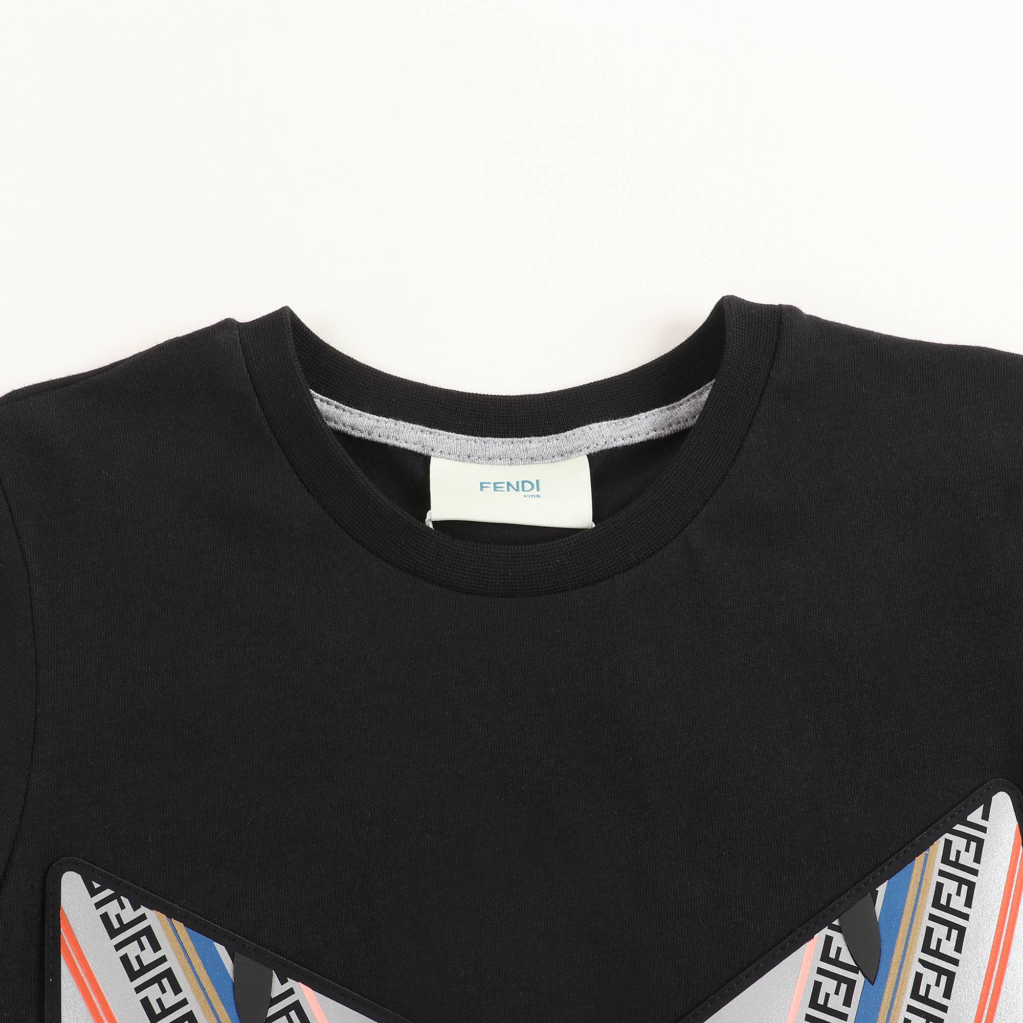 Girls Black Cotton T-shirt